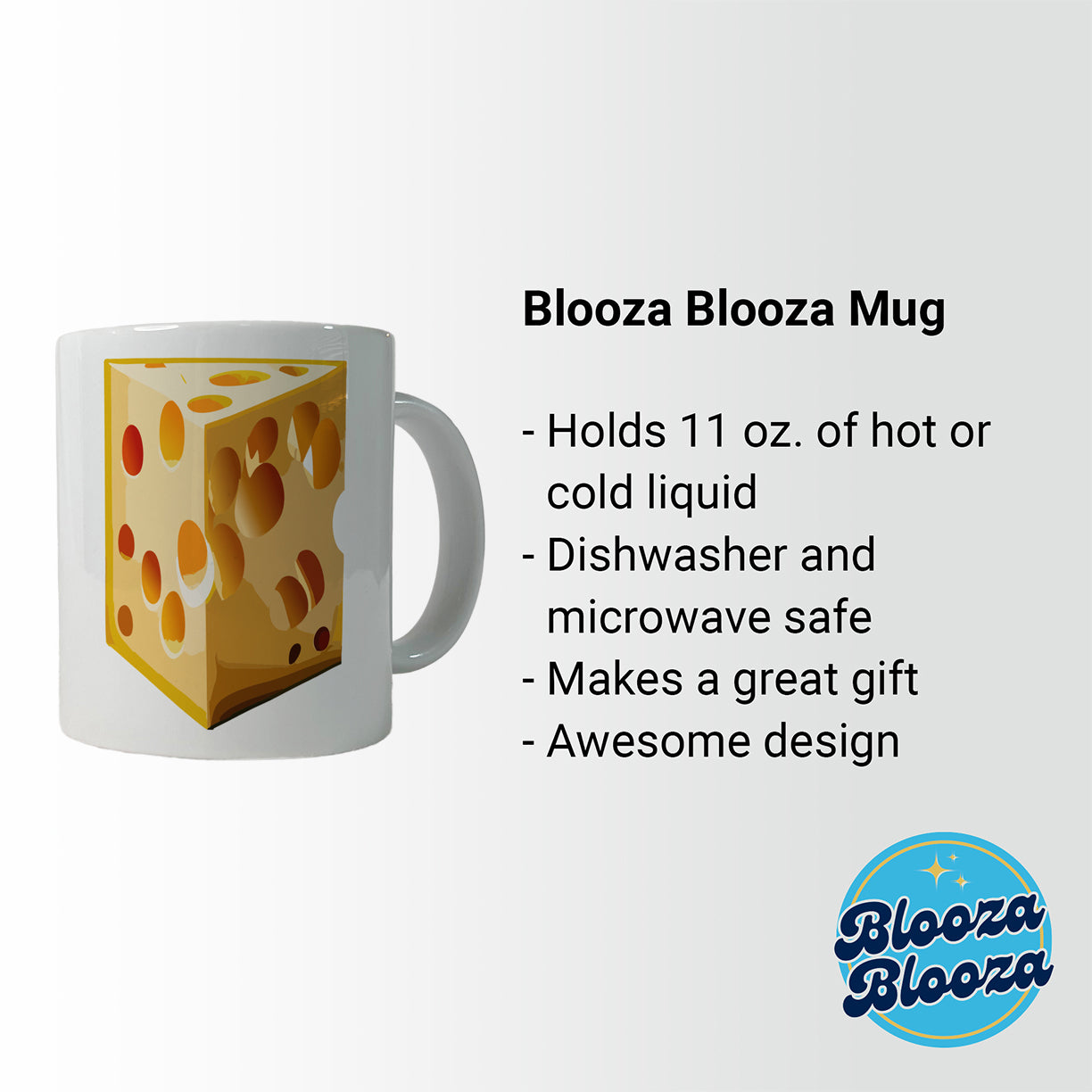 Swiss Cheese Ceramic Tea Coffee Mug Cup - 11oz
