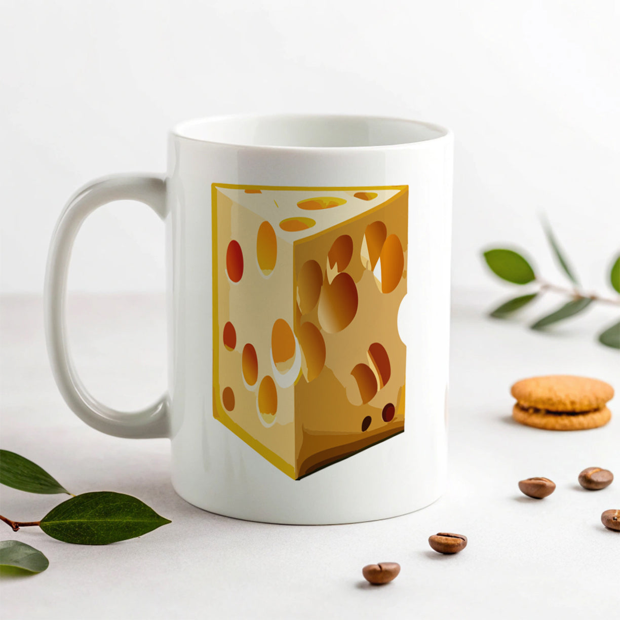 Swiss Cheese Ceramic Tea Coffee Mug Cup - 11oz