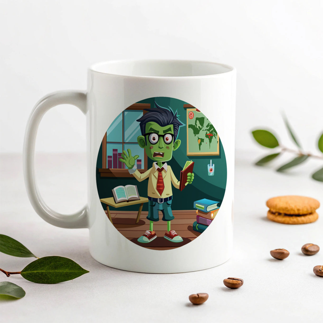 Teacher Zombie Man Male Funny Ceramic Tea Coffee Mug Cup - 11oz