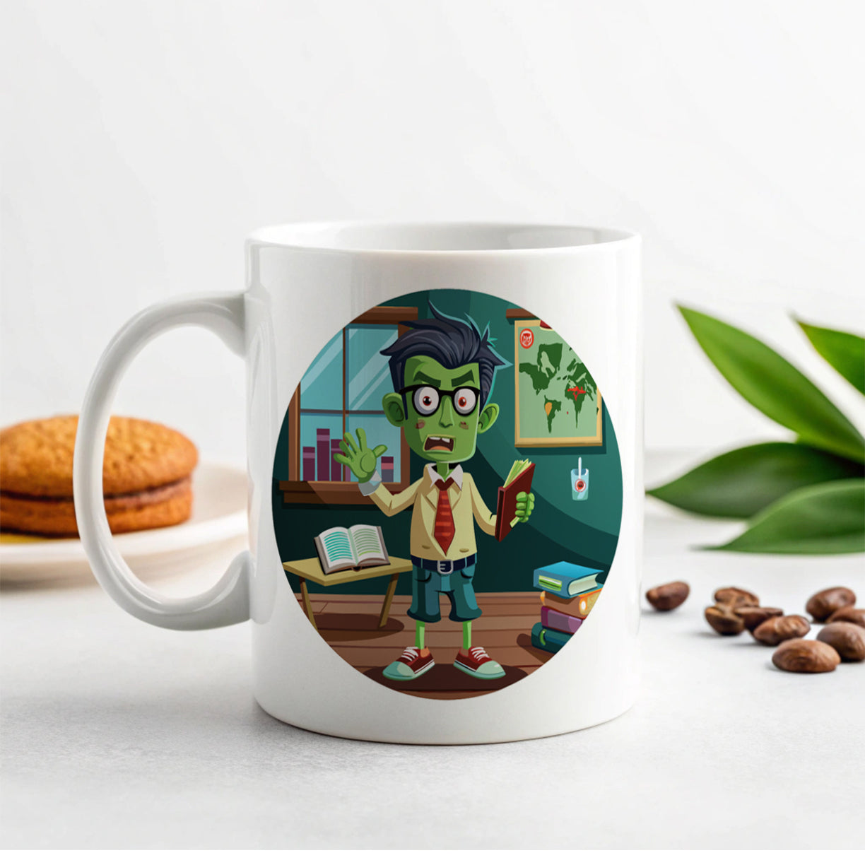 Teacher Zombie Man Male Funny Ceramic Tea Coffee Mug Cup - 11oz
