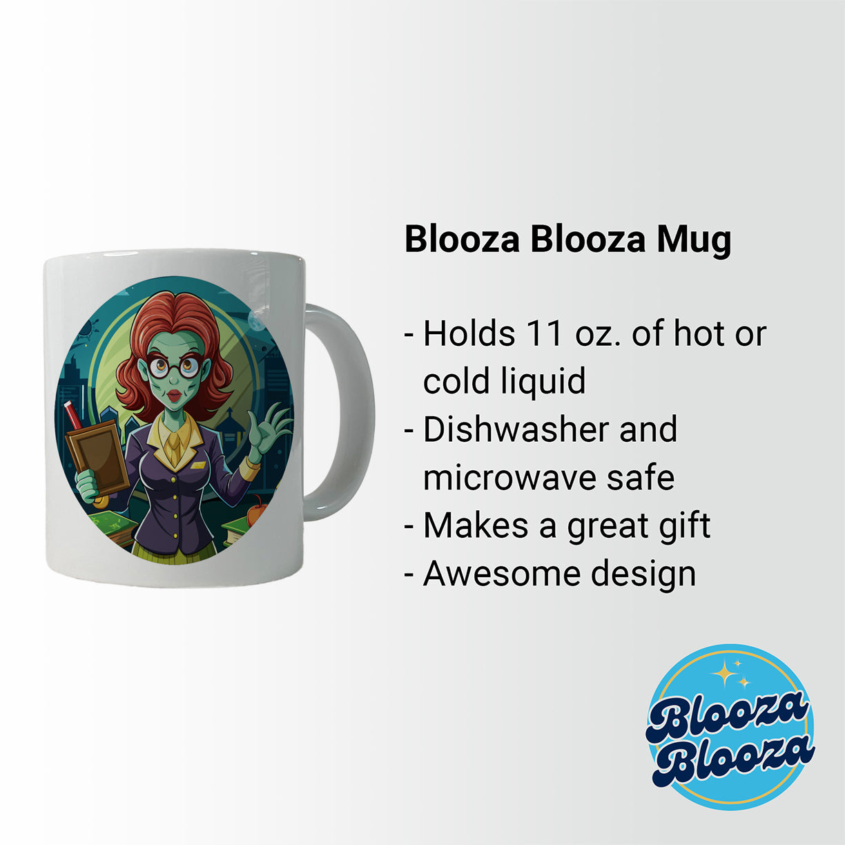 Teacher Zombie Woman Female Funny Ceramic Tea Coffee Mug Cup - 11oz