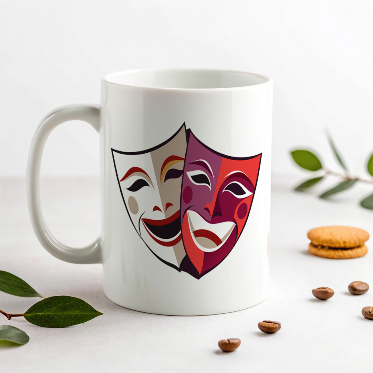 Theater Drama Masks Theatre Acting Actors Ceramic Tea Coffee Mug Cup - 11oz
