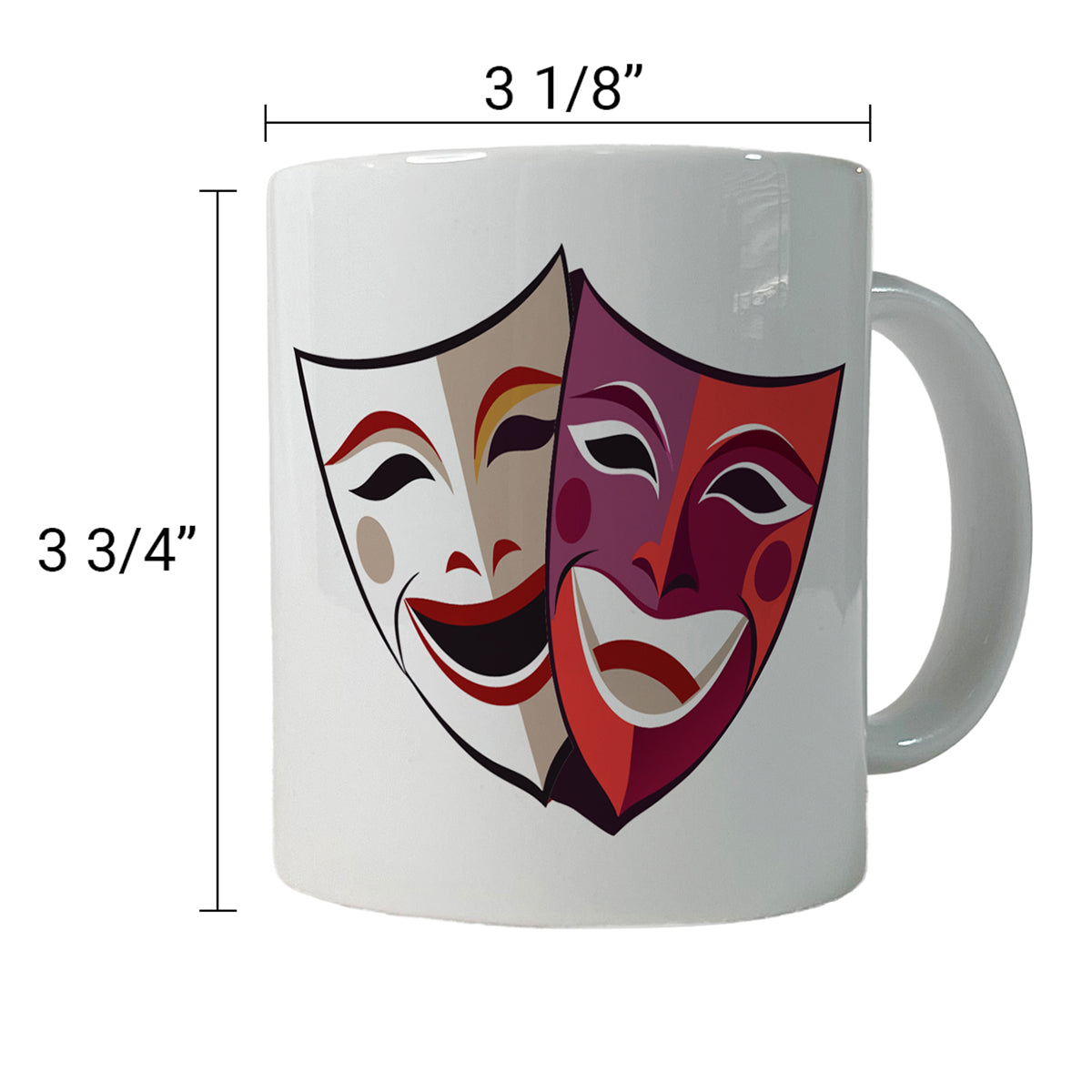 Theater Drama Masks Theatre Acting Actors Ceramic Tea Coffee Mug Cup - 11oz