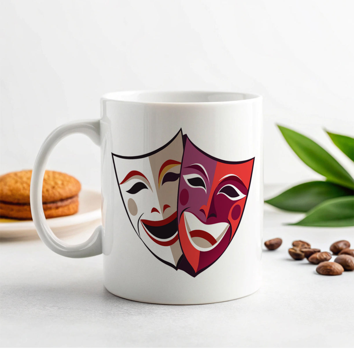 Theater Drama Masks Theatre Acting Actors Ceramic Tea Coffee Mug Cup - 11oz