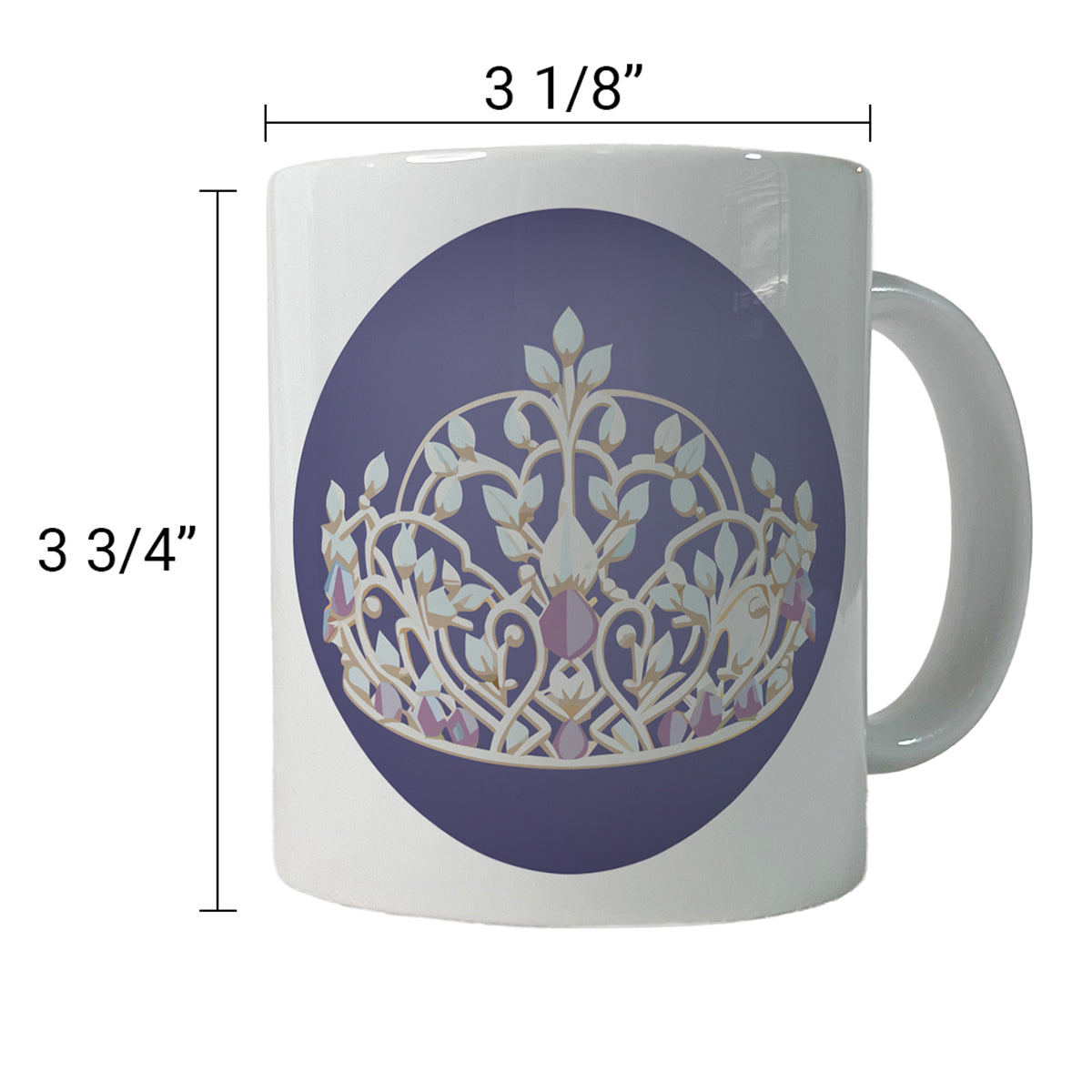 Tiara Princess Queen Royalty Ceramic Tea Coffee Mug Cup - 11oz