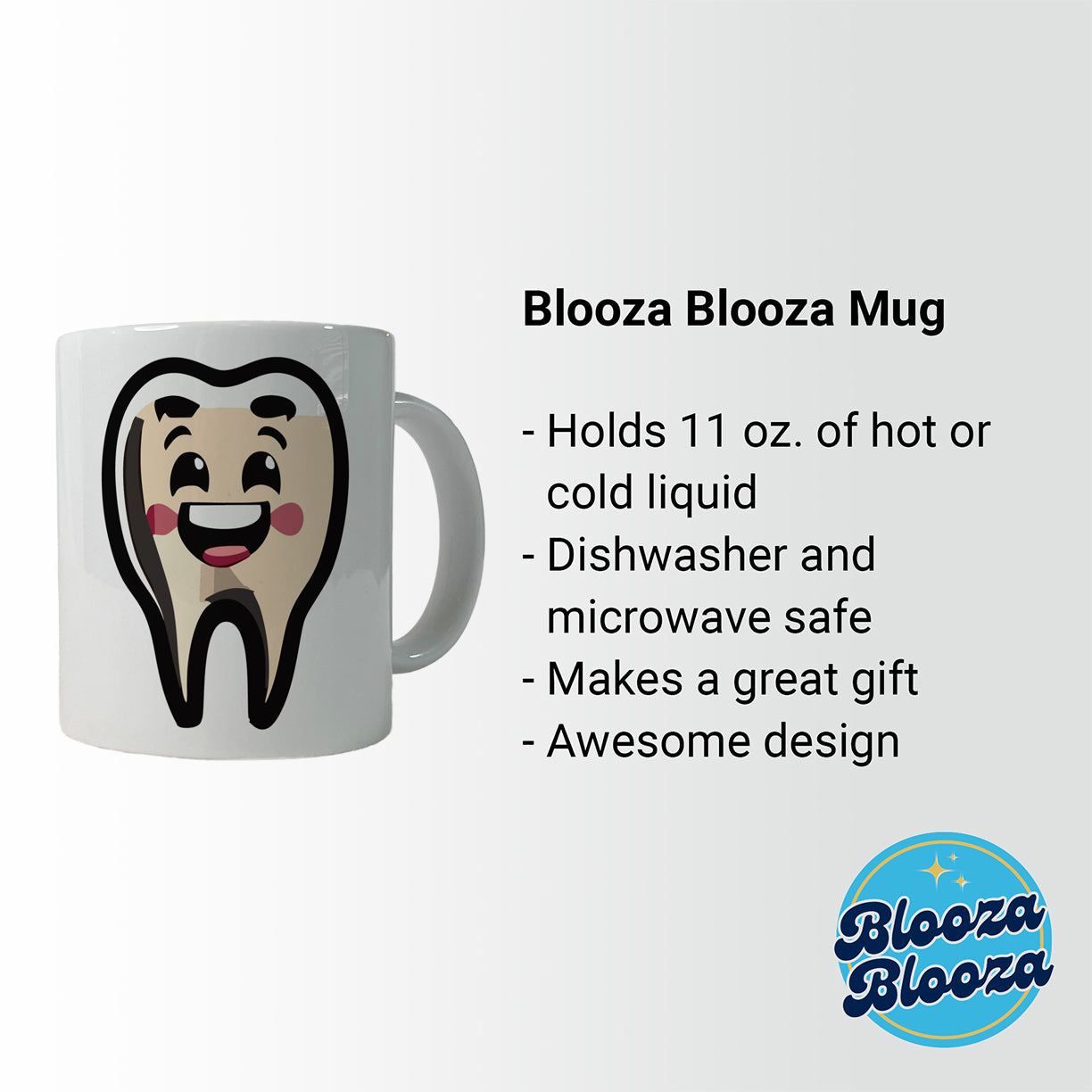 Tooth Happy Dentist Ceramic Tea Coffee Mug Cup - 11oz