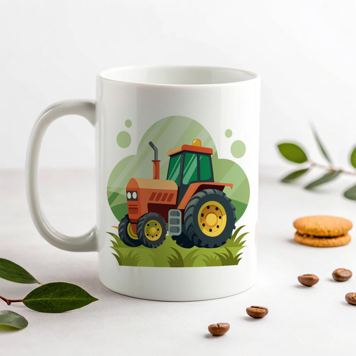 Tractor Cartoon Ceramic Tea Coffee Mug Cup - 11oz