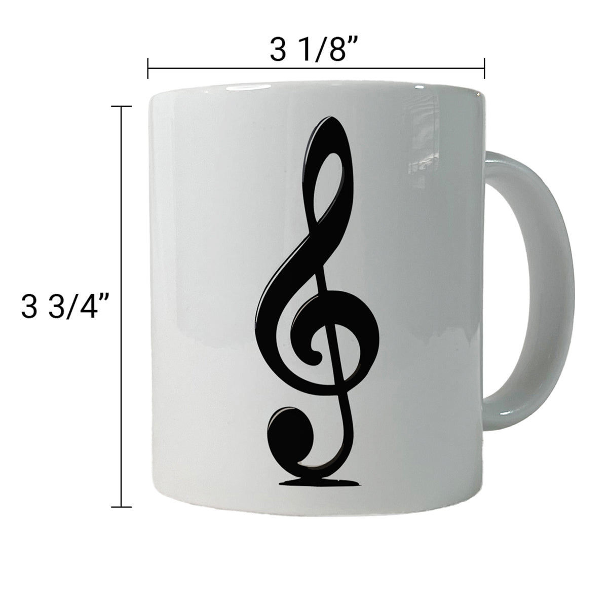 Treble Clef Music Musical Musician Ceramic Tea Coffee Mug Cup - 11oz