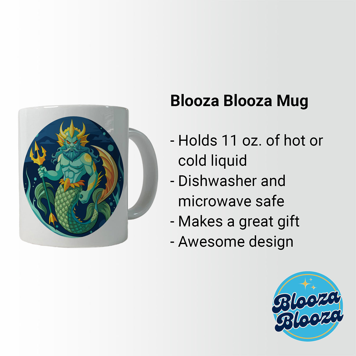 Triton Sea God Greek Mythology Ceramic Tea Coffee Mug Cup - 11oz