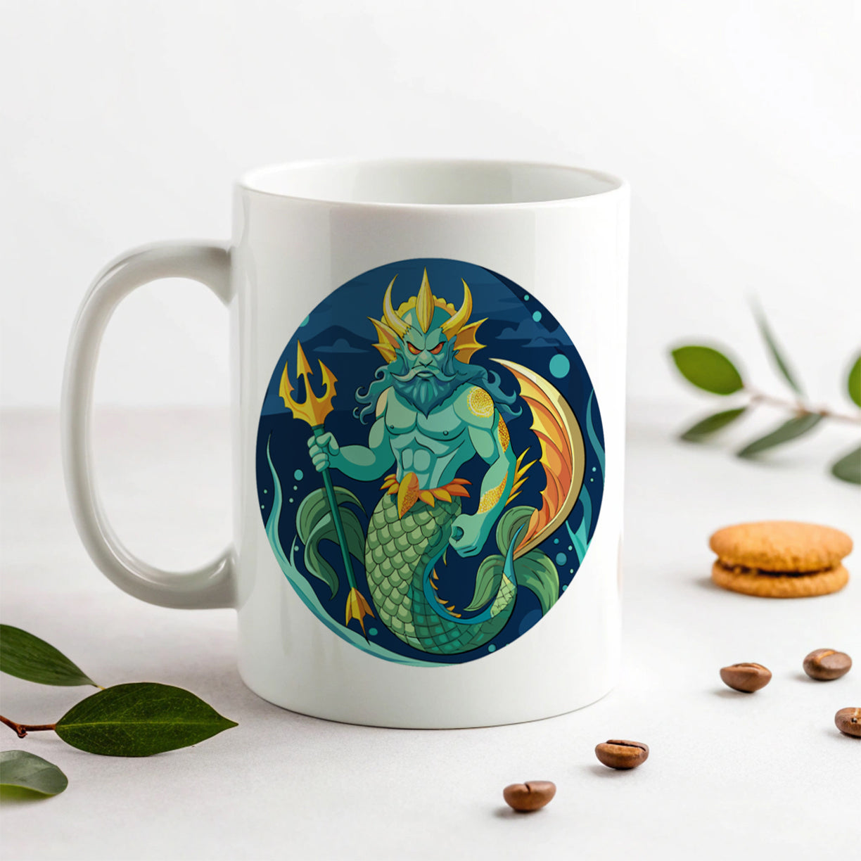 Triton Sea God Greek Mythology Ceramic Tea Coffee Mug Cup - 11oz