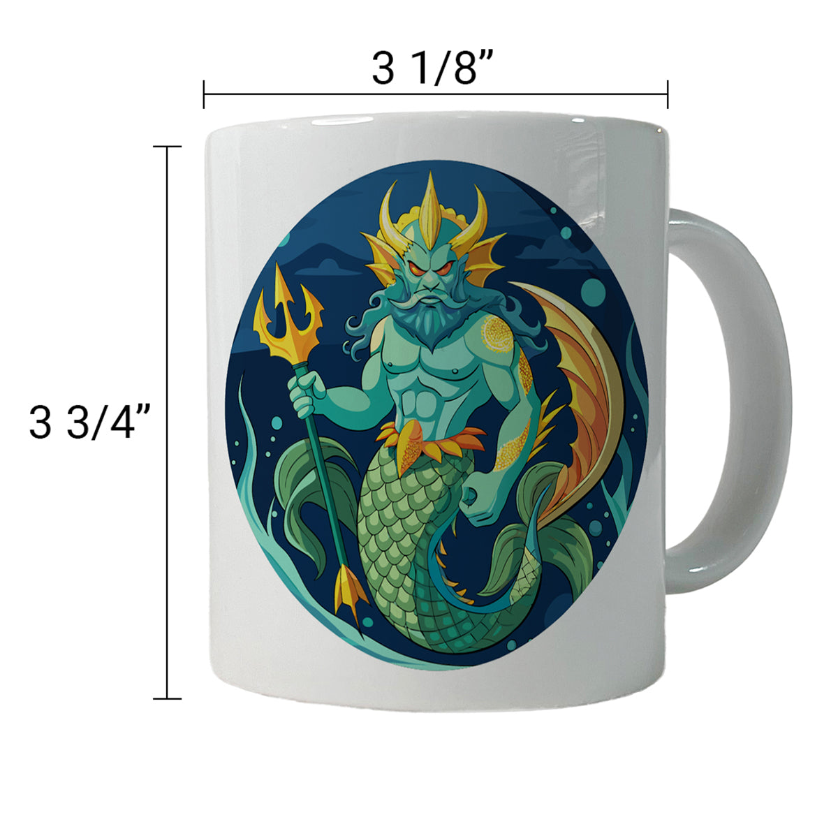 Triton Sea God Greek Mythology Ceramic Tea Coffee Mug Cup - 11oz