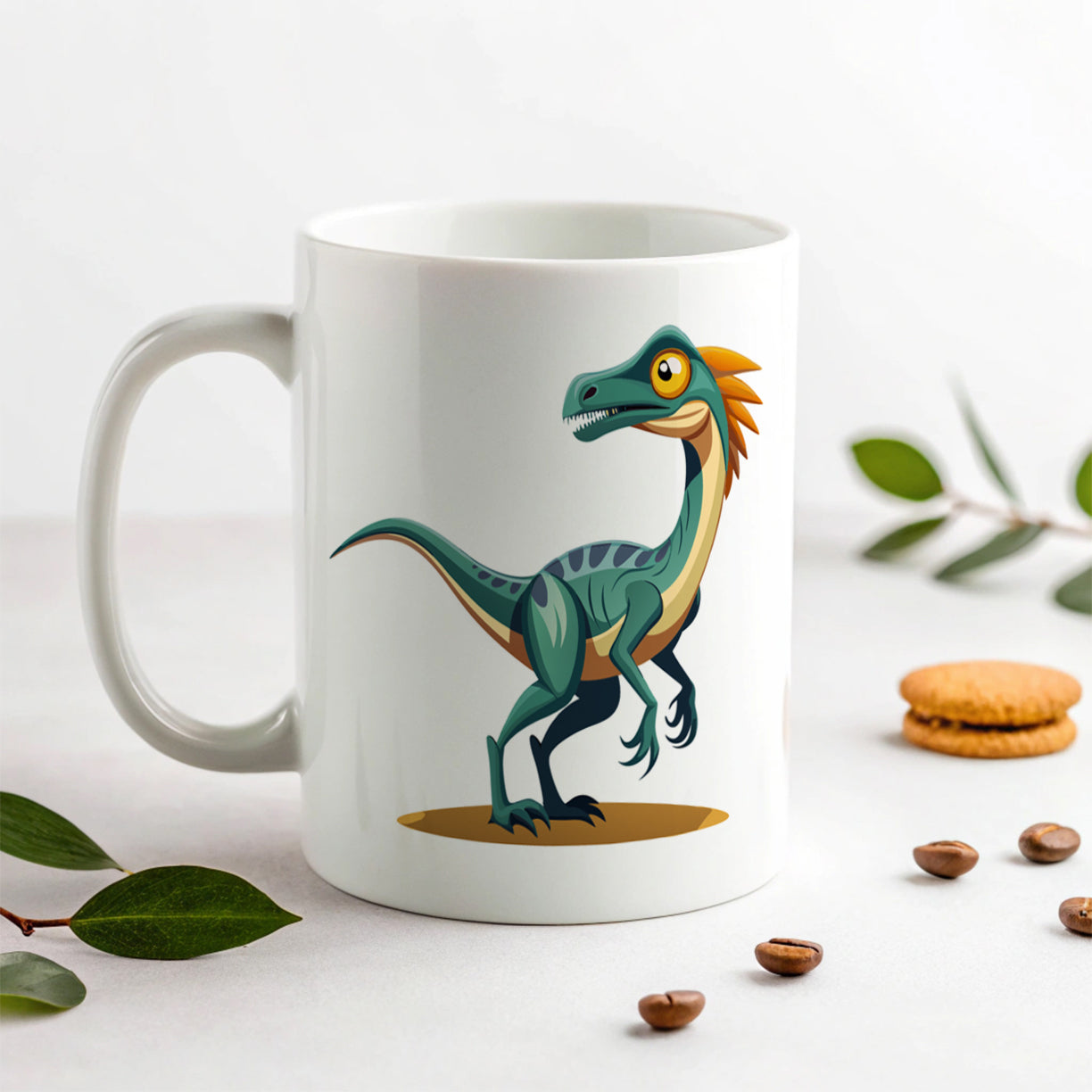 Troodon Dinosaur Ceramic Tea Coffee Mug Cup - 11oz