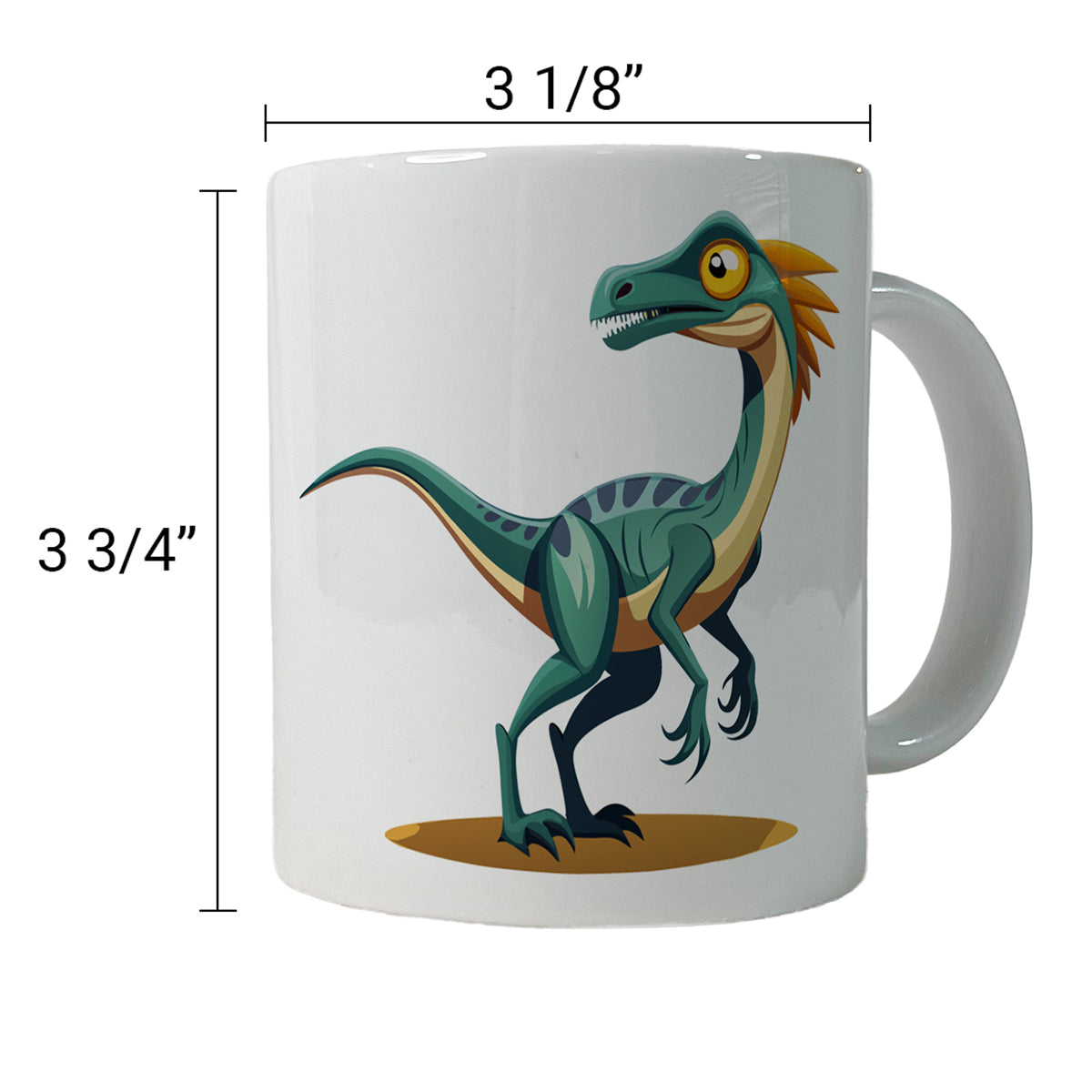 Troodon Dinosaur Ceramic Tea Coffee Mug Cup - 11oz