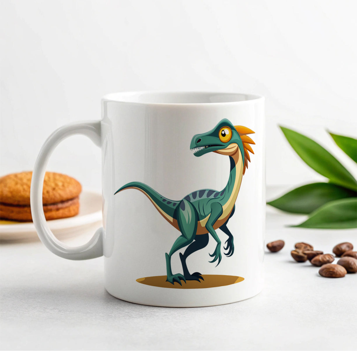Troodon Dinosaur Ceramic Tea Coffee Mug Cup - 11oz