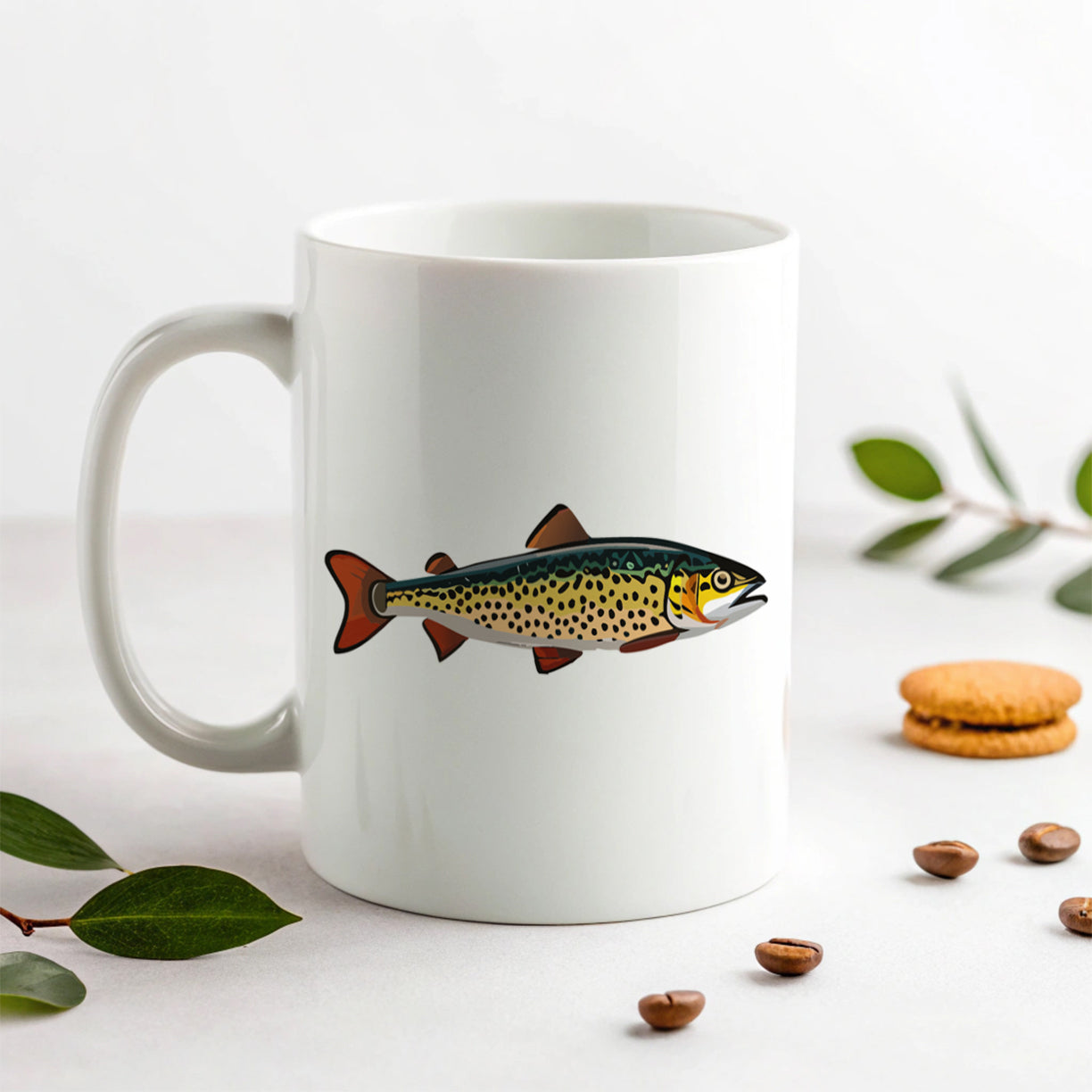 Trout Fish Fishing Ceramic Tea Coffee Mug Cup - 11oz