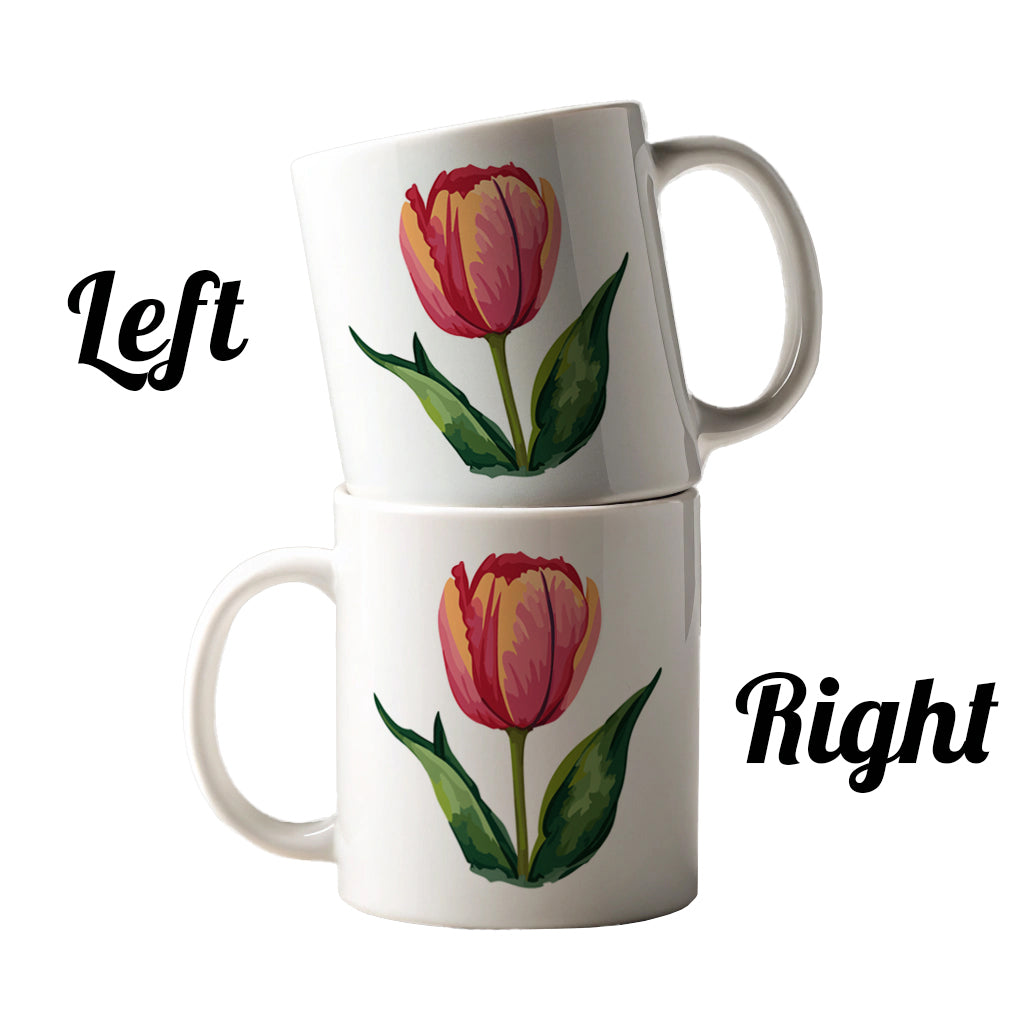 Tulip Flower Watercolor Ceramic Tea Coffee Mug Cup - 11oz