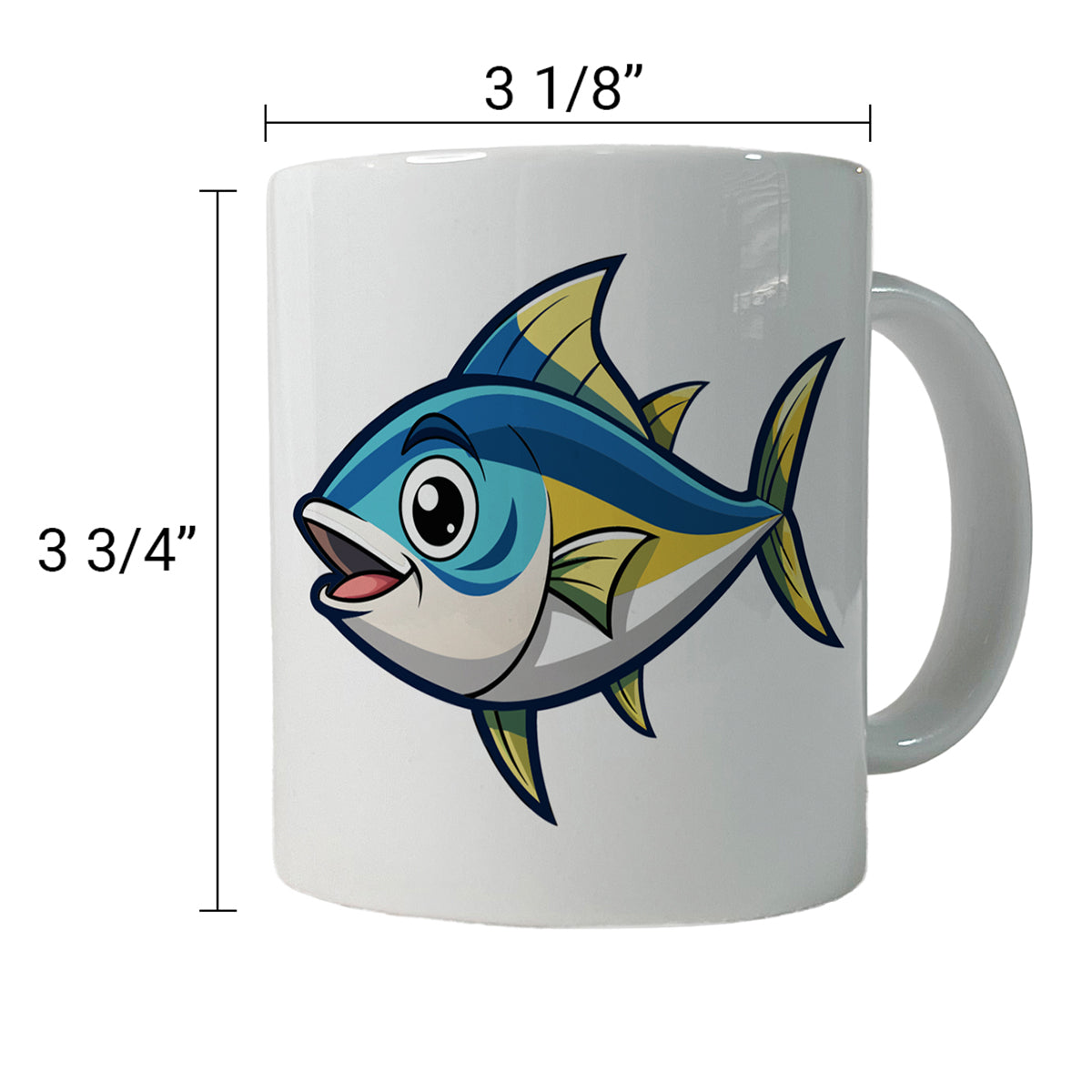 Tuna Fish Cute Ceramic Tea Coffee Mug Cup - 11oz