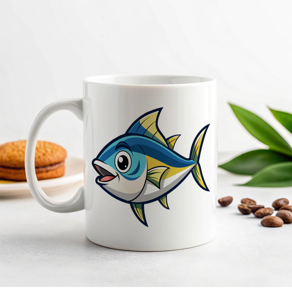 Tuna Fish Cute Ceramic Tea Coffee Mug Cup - 11oz
