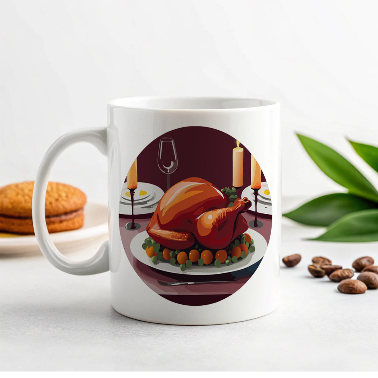 Turkey Thanksgiving Ceramic Tea Coffee Mug Cup - 11oz
