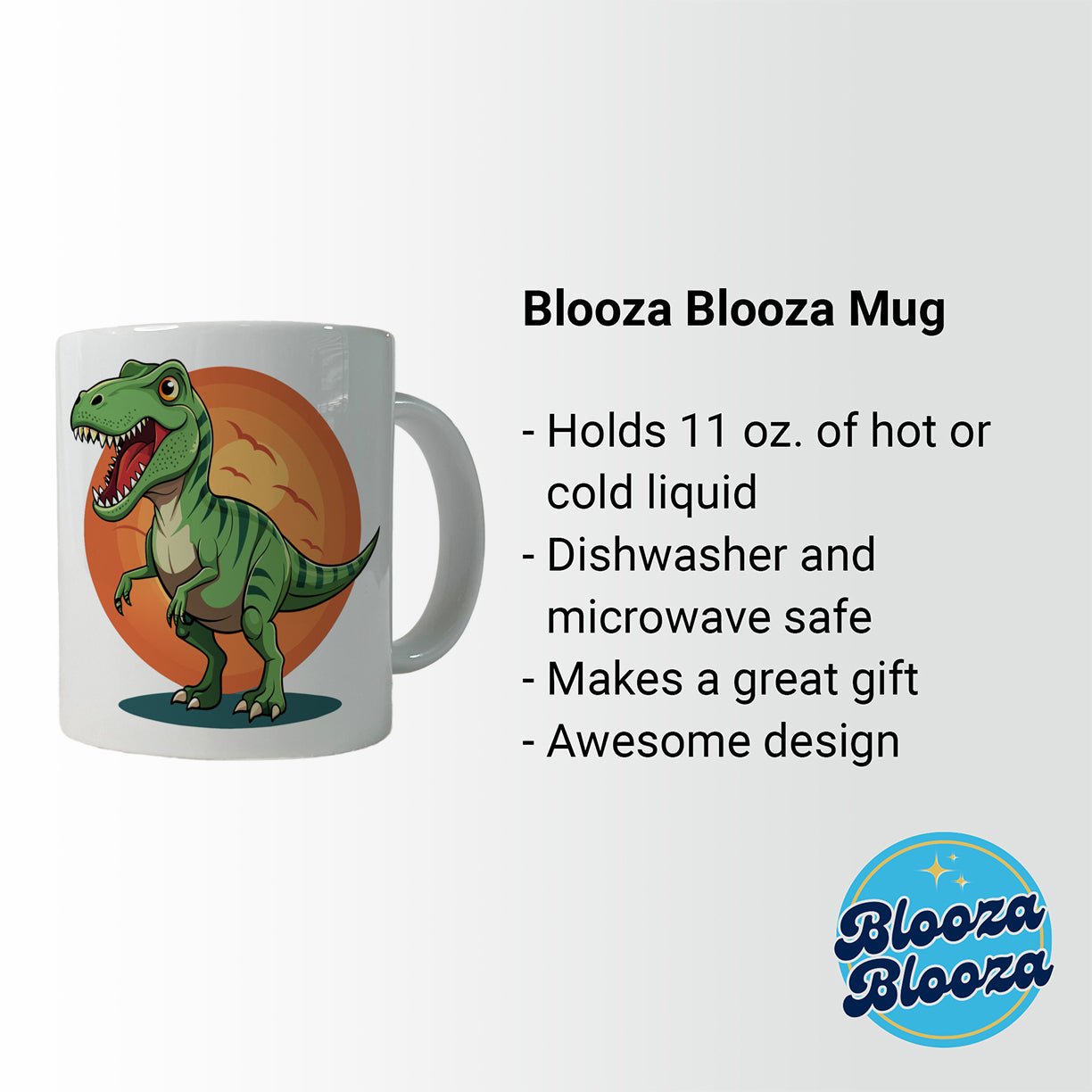 Tyrannosaurus T-Rex Dinosaur Ceramic Tea Coffee Mug Cup - 11oz