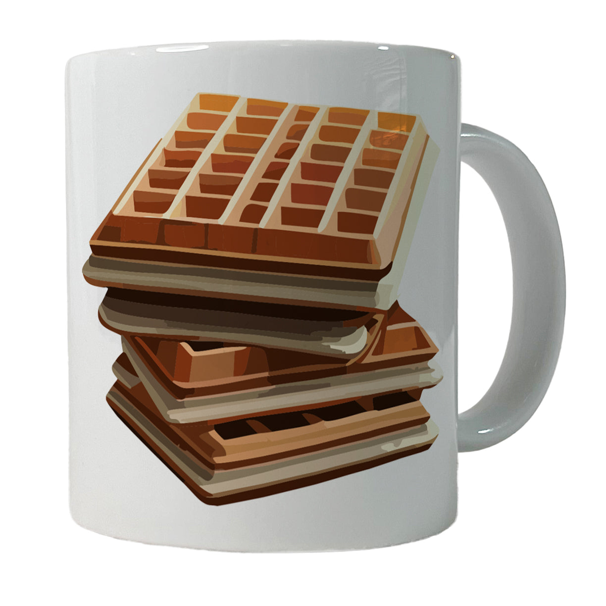 Waffles Stack Breakfast Food Ceramic Tea Coffee Mug Cup - 11oz
