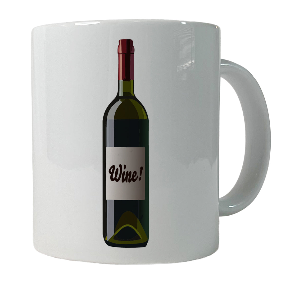 Wine Bottle Ceramic Tea Coffee Mug Cup - 11oz