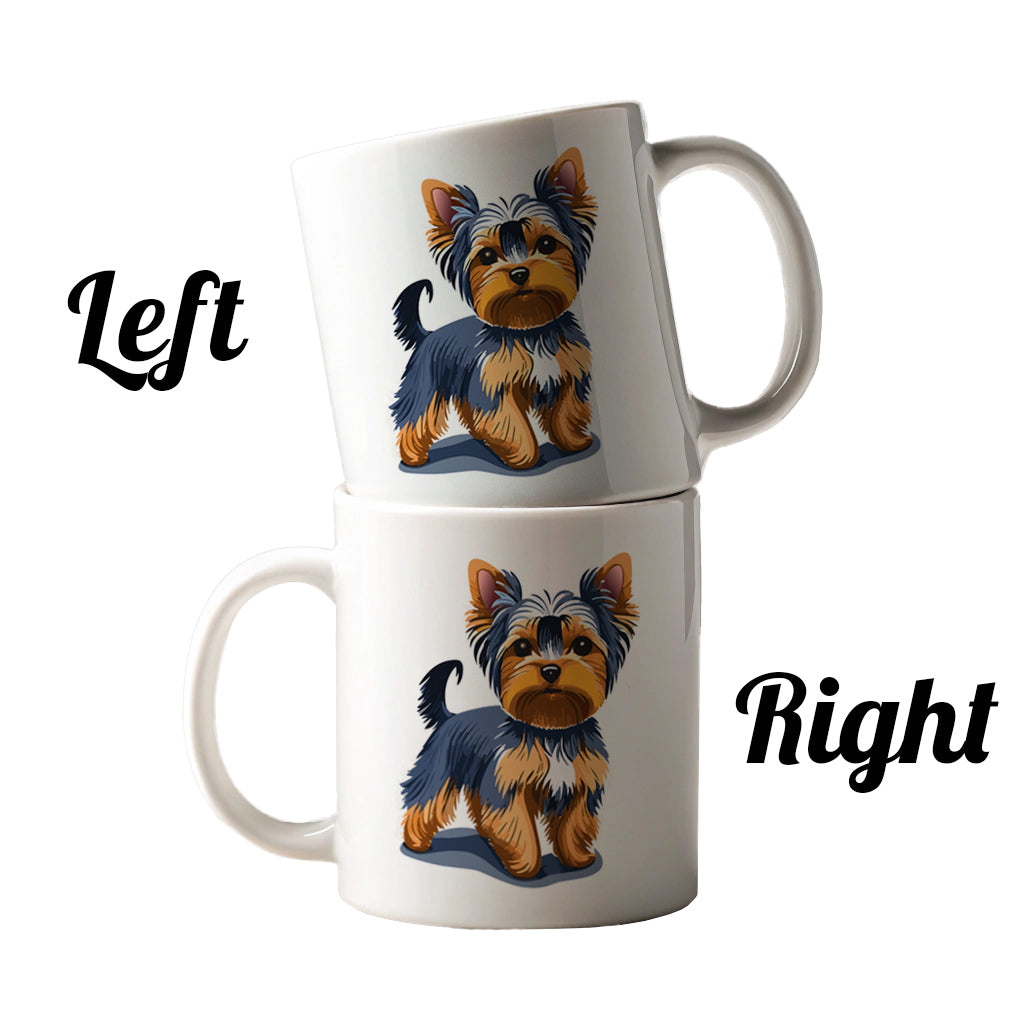 Yorkshire Terrier Dog Standing Ceramic Tea Coffee Mug Cup - 11oz