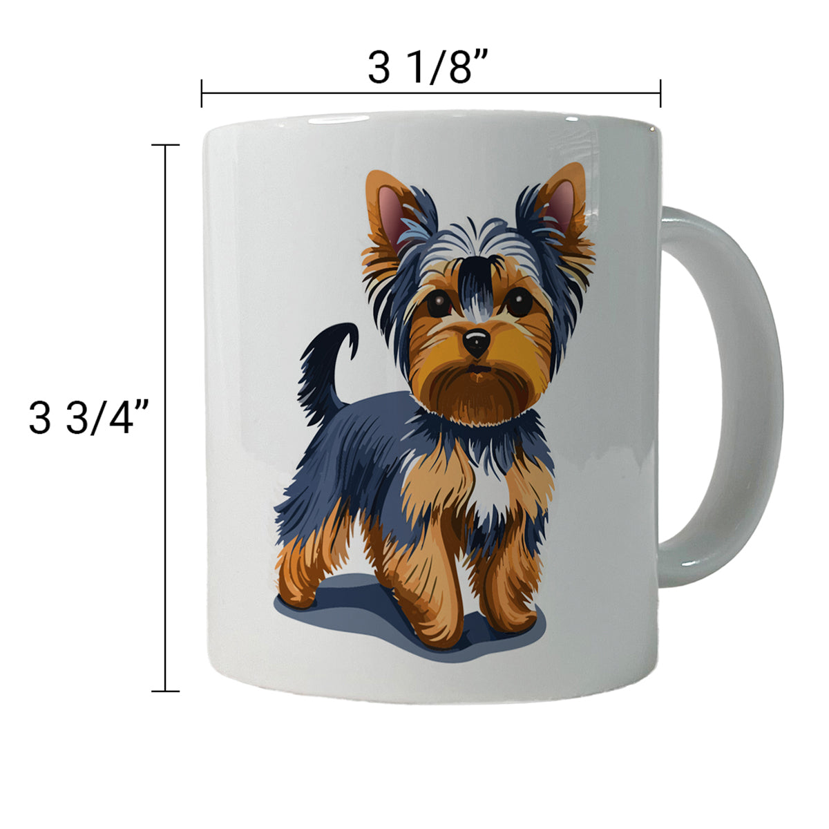 Yorkshire Terrier Dog Standing Ceramic Tea Coffee Mug Cup - 11oz