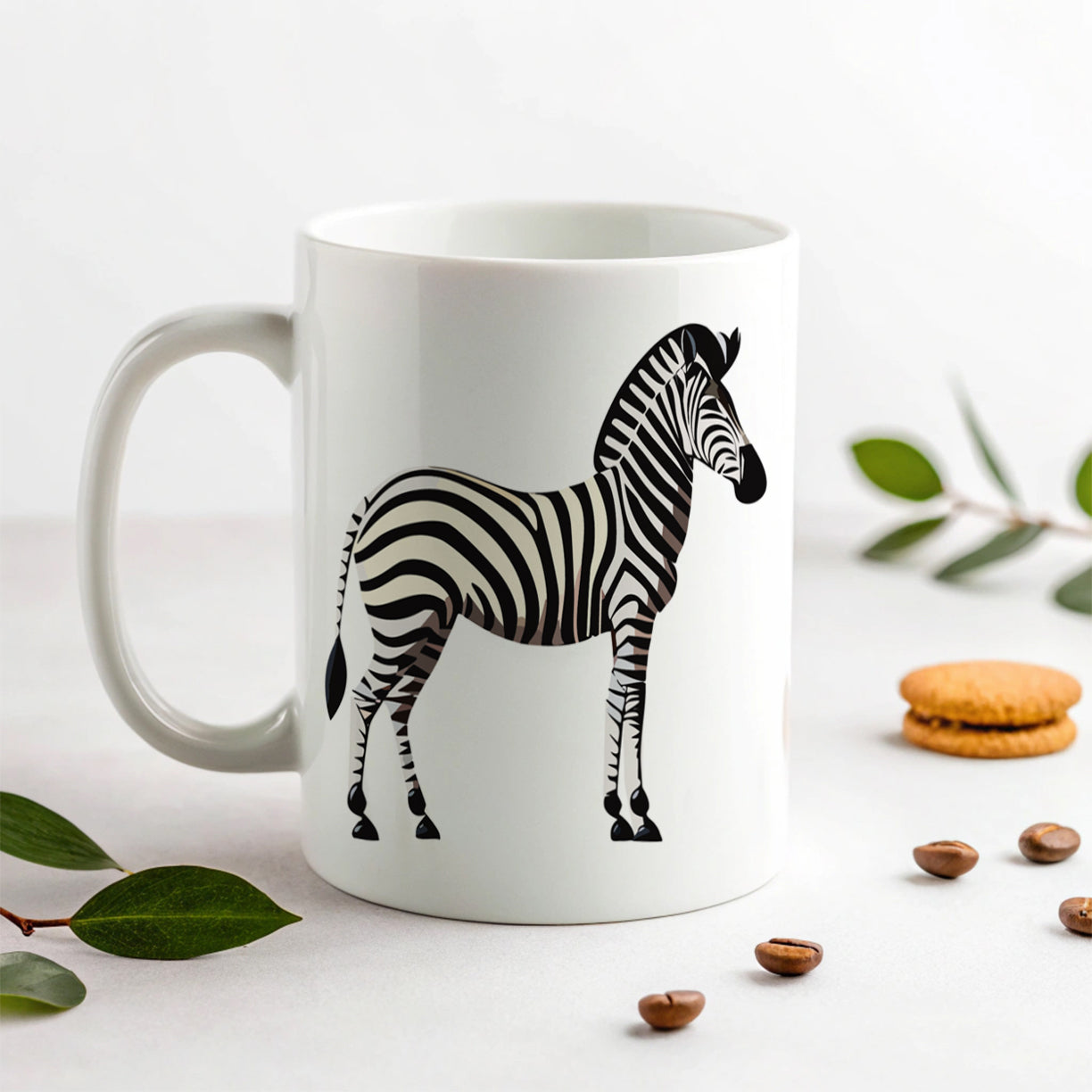 Zebra Standing Profile Ceramic Tea Coffee Mug Cup - 11oz