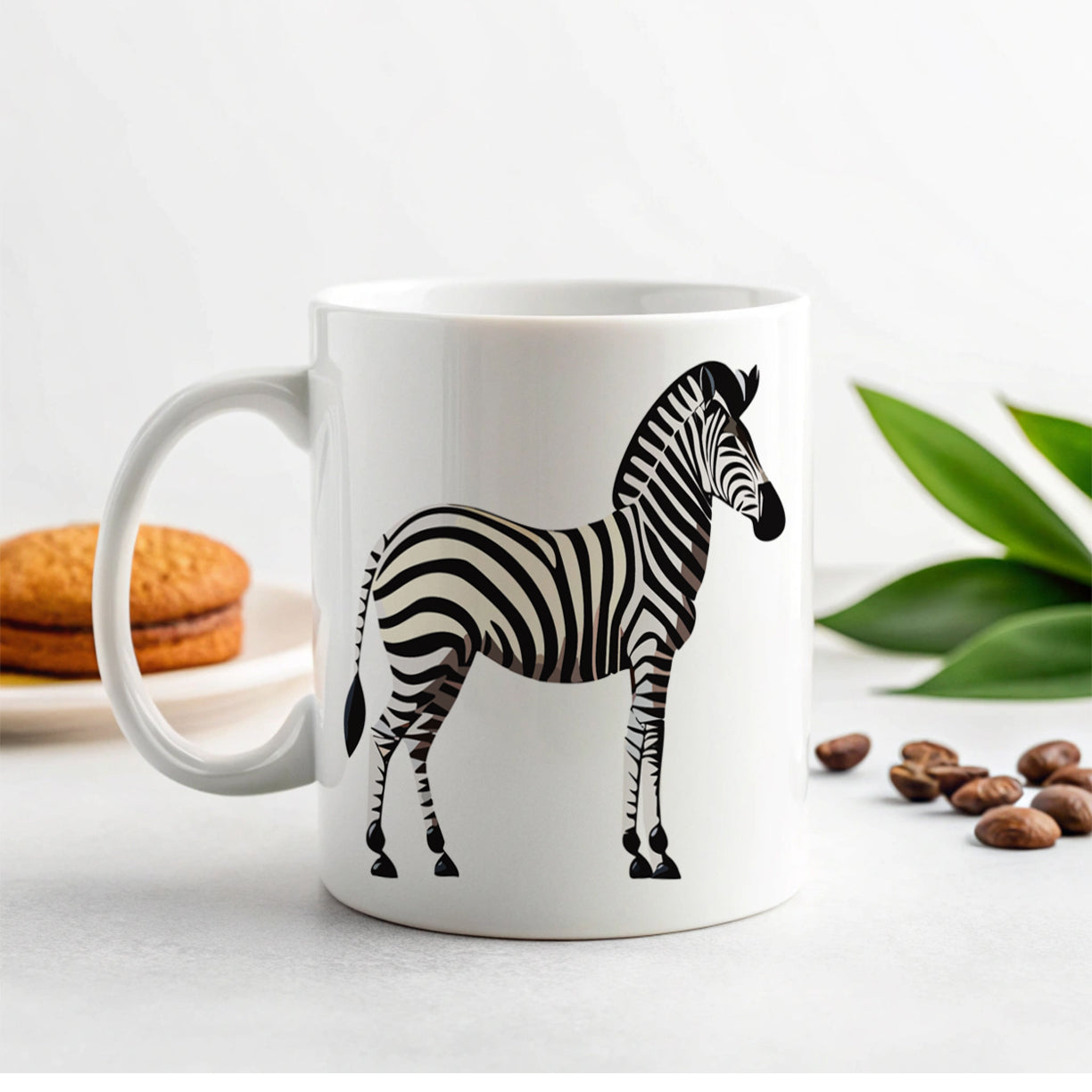 Zebra Standing Profile Ceramic Tea Coffee Mug Cup - 11oz