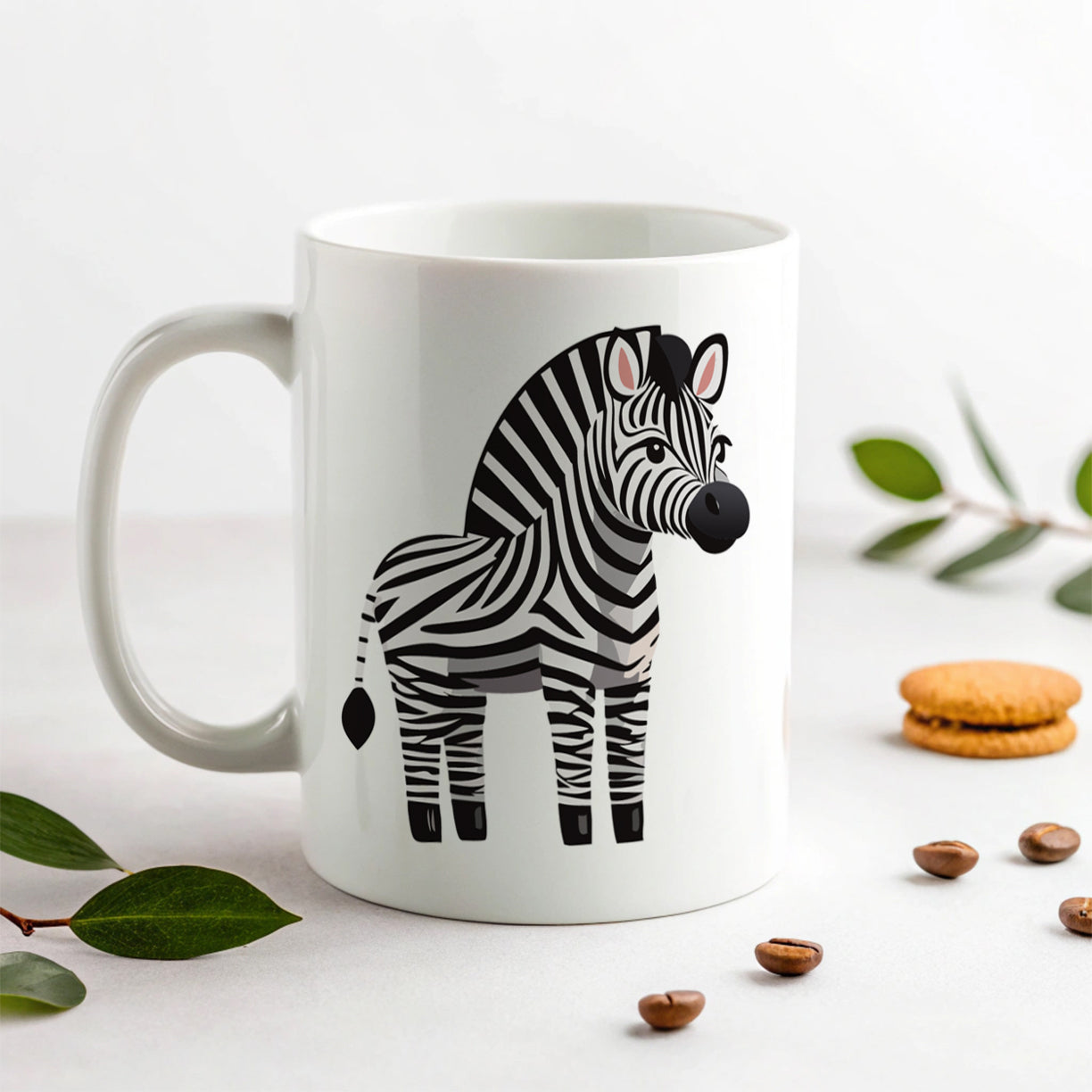 Zebra Standing Ceramic Tea Coffee Mug Cup - 11oz