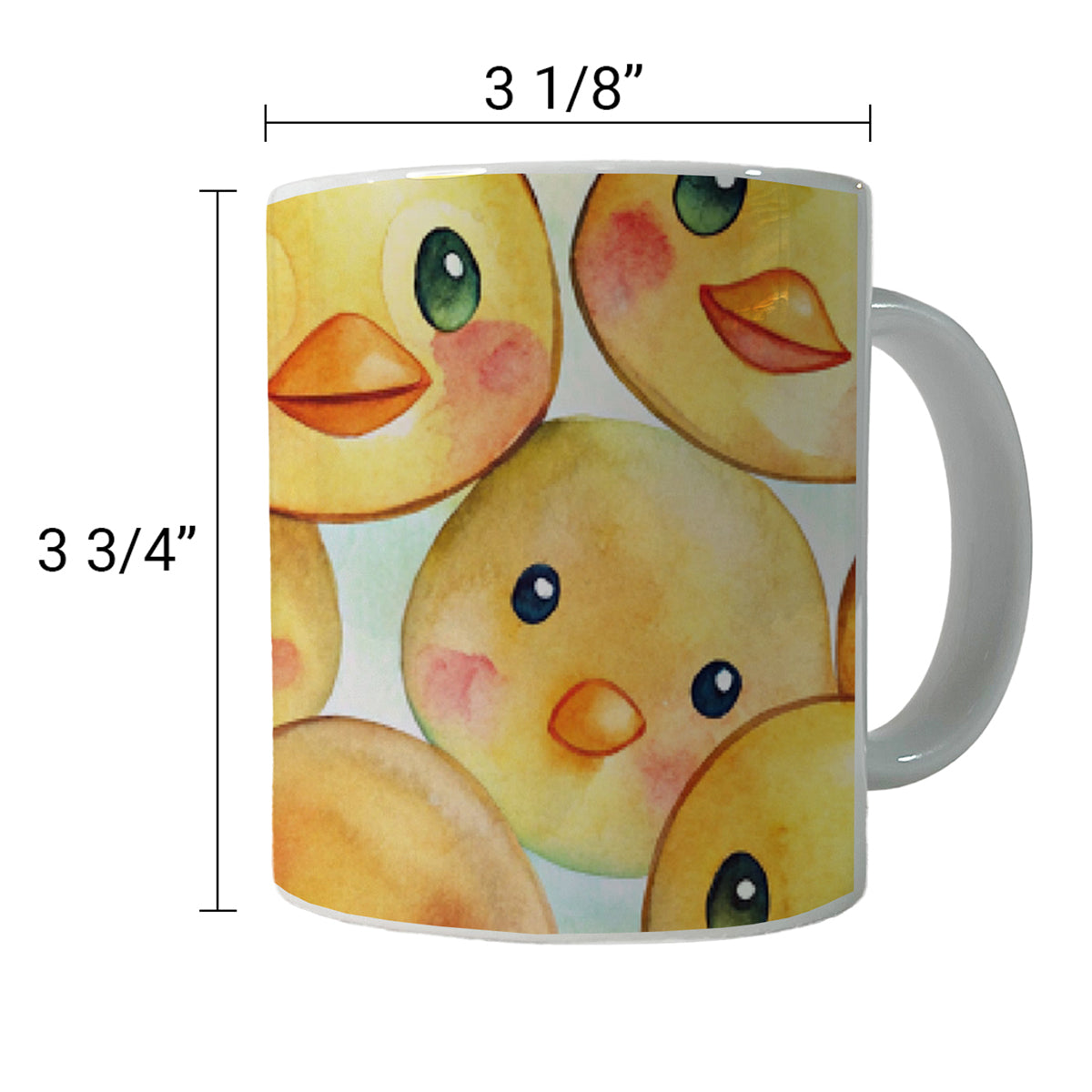 Cute Duck Faces Watercolor Ceramic Tea Coffee Mug Cup - 11oz
