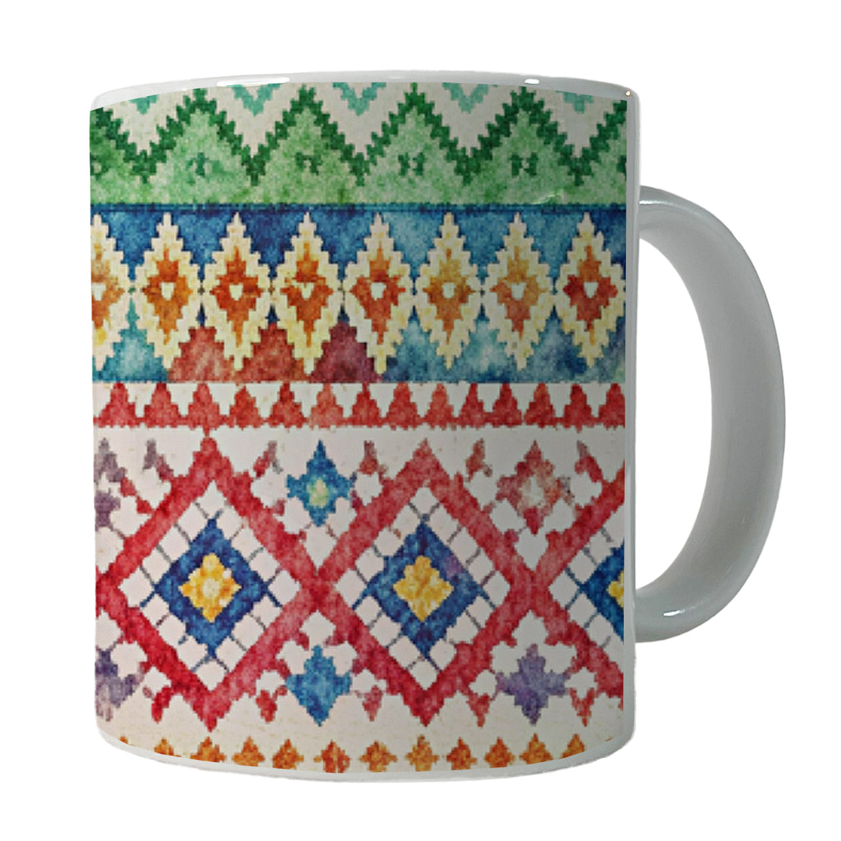 Fair Isle Knitting Sweater Ceramic Tea Coffee Mug Cup - 11oz