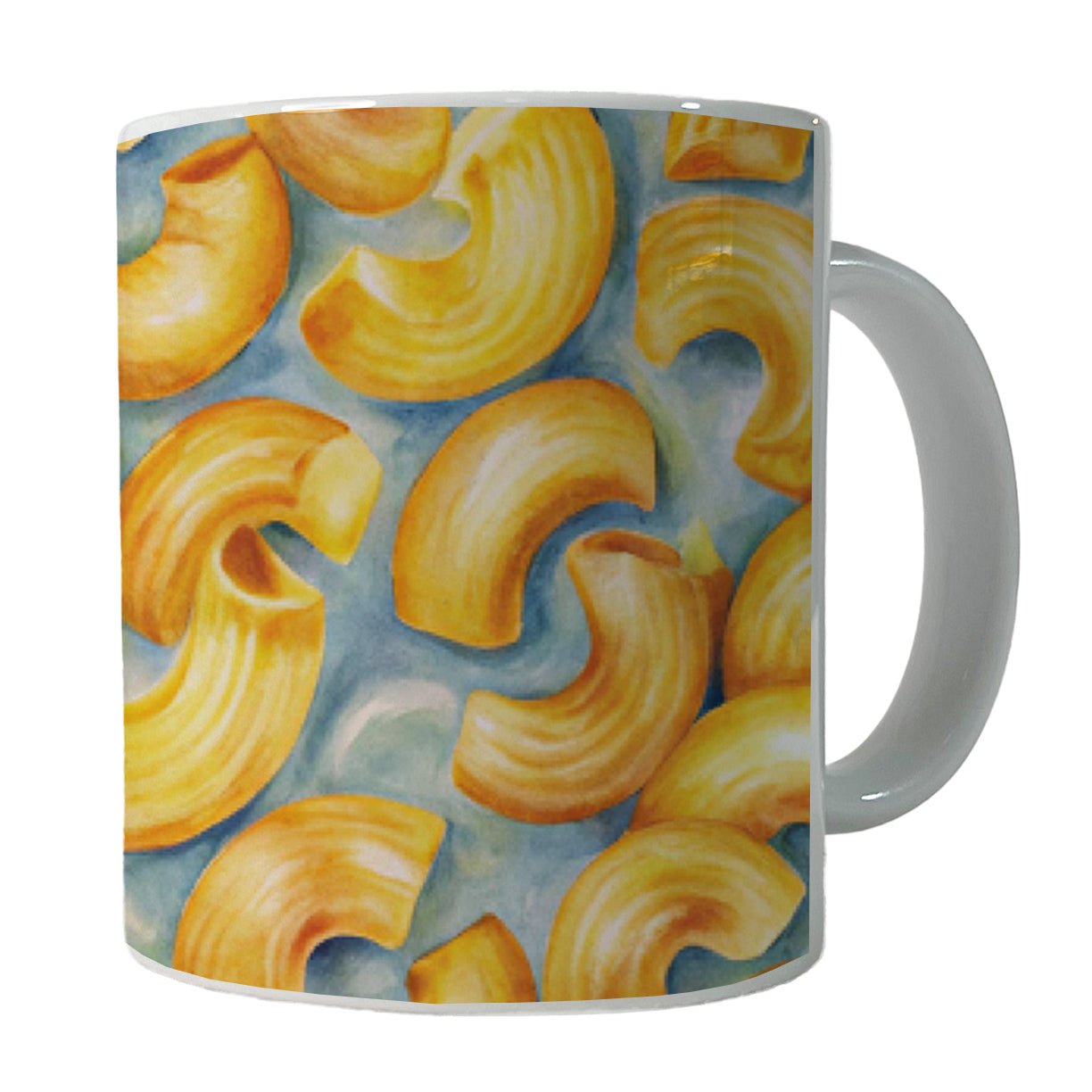 Macaroni Cheese Pasta Watercolor Ceramic Tea Coffee Mug Cup - 11oz