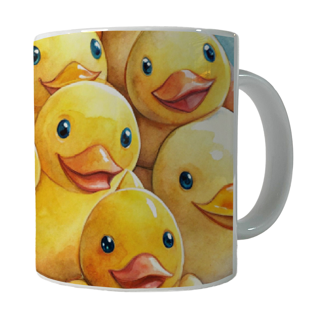 Bunch Of Cute Overlapping Rubber Ducks Ceramic Tea Coffee Mug Cup - 11oz