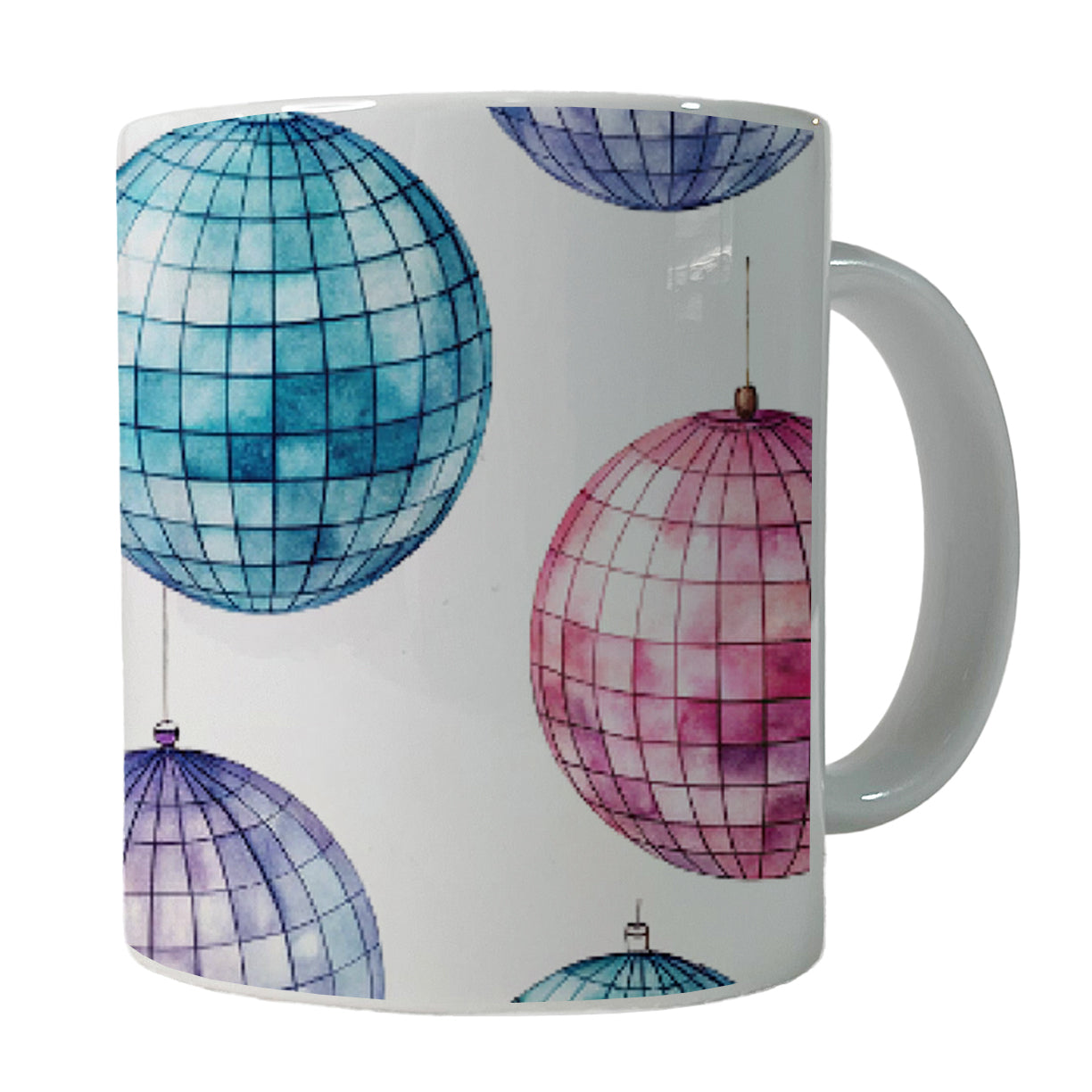 Colorful Disco Balls Ceramic Tea Coffee Mug Cup - 11oz