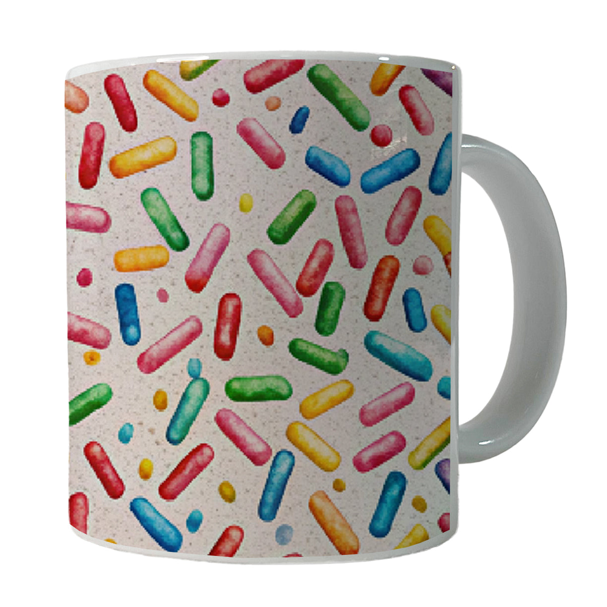 Colorful Sprinkles Ice Cream Donuts Ceramic Tea Coffee Mug Cup - 11oz