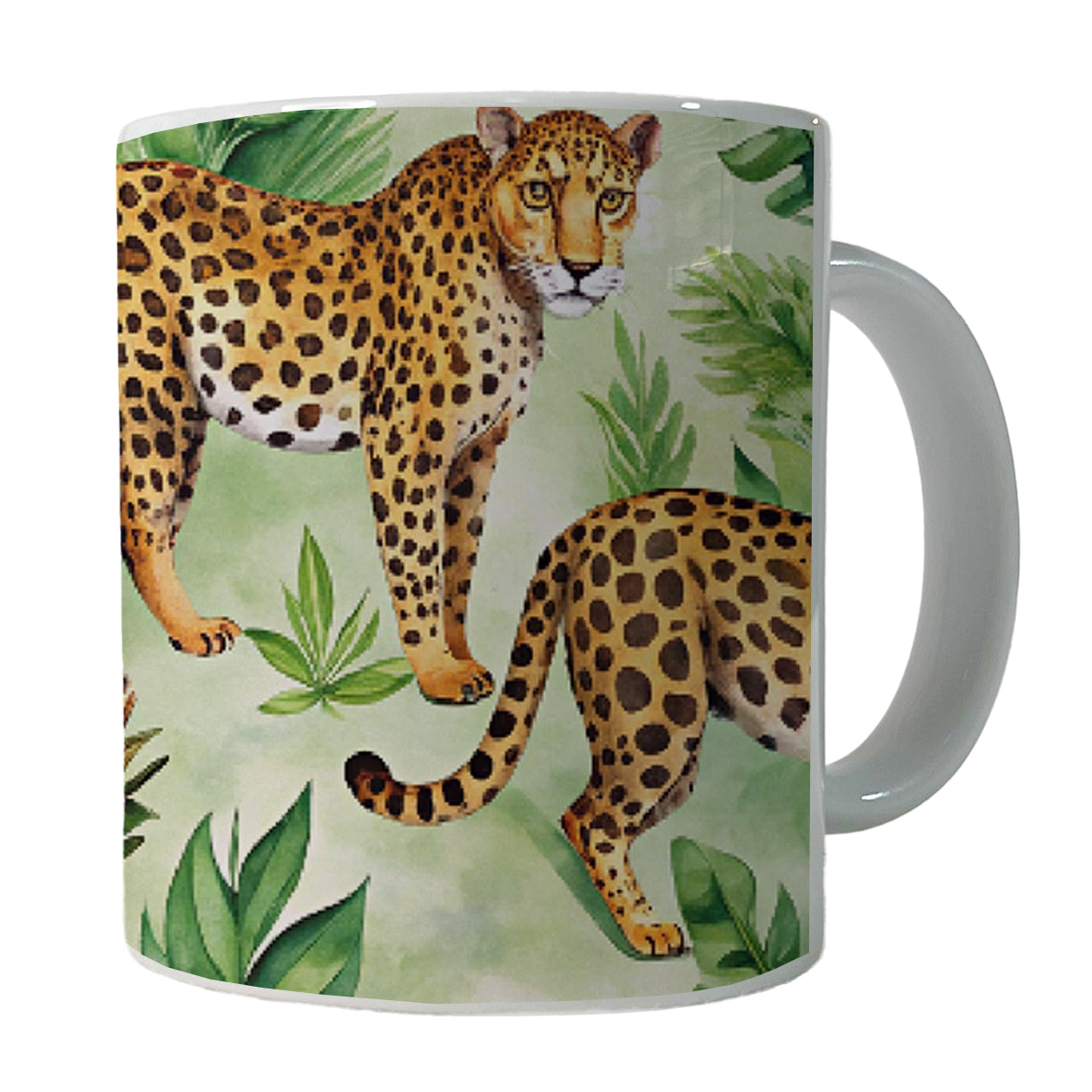 Lots Of Leopards Ceramic Tea Coffee Mug Cup - 11oz