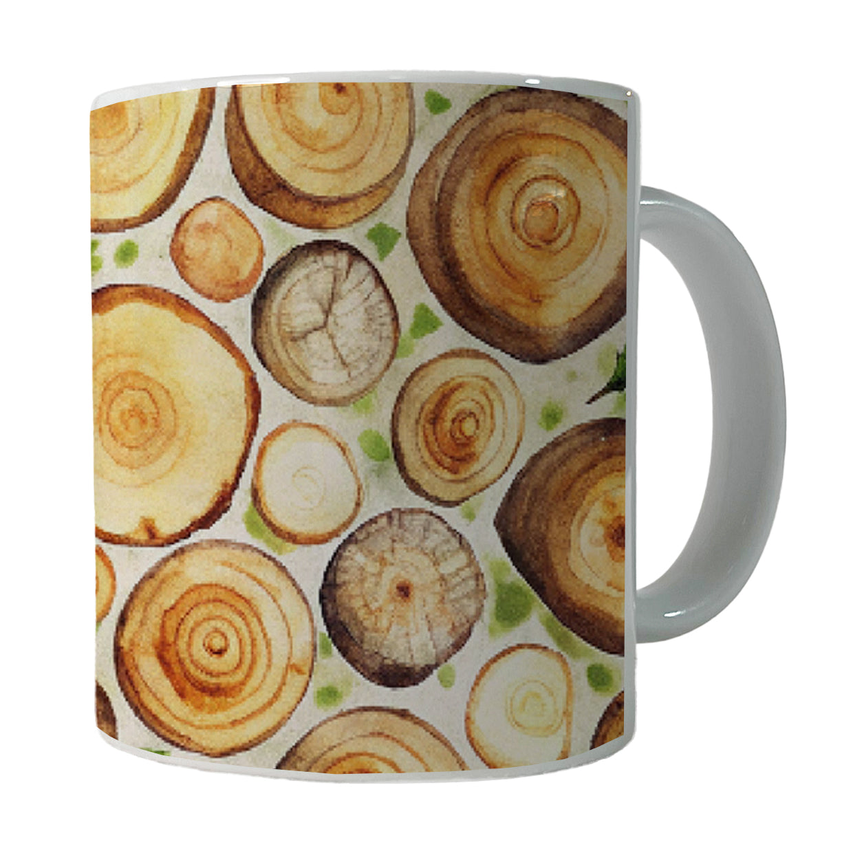 Lots Of Logs Ceramic Tea Coffee Mug Cup - 11oz