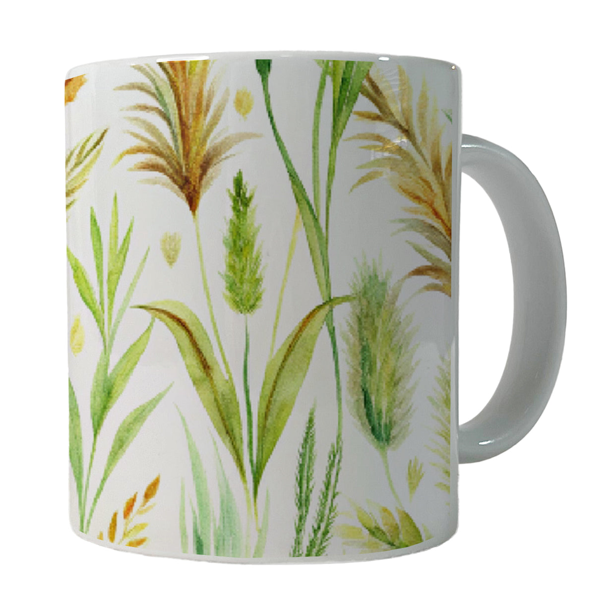 Wild Grasses Ceramic Tea Coffee Mug Cup - 11oz