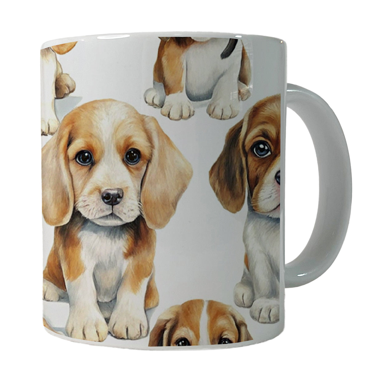 Adorable Puppies Dogs Ceramic Tea Coffee Mug Cup - 11oz