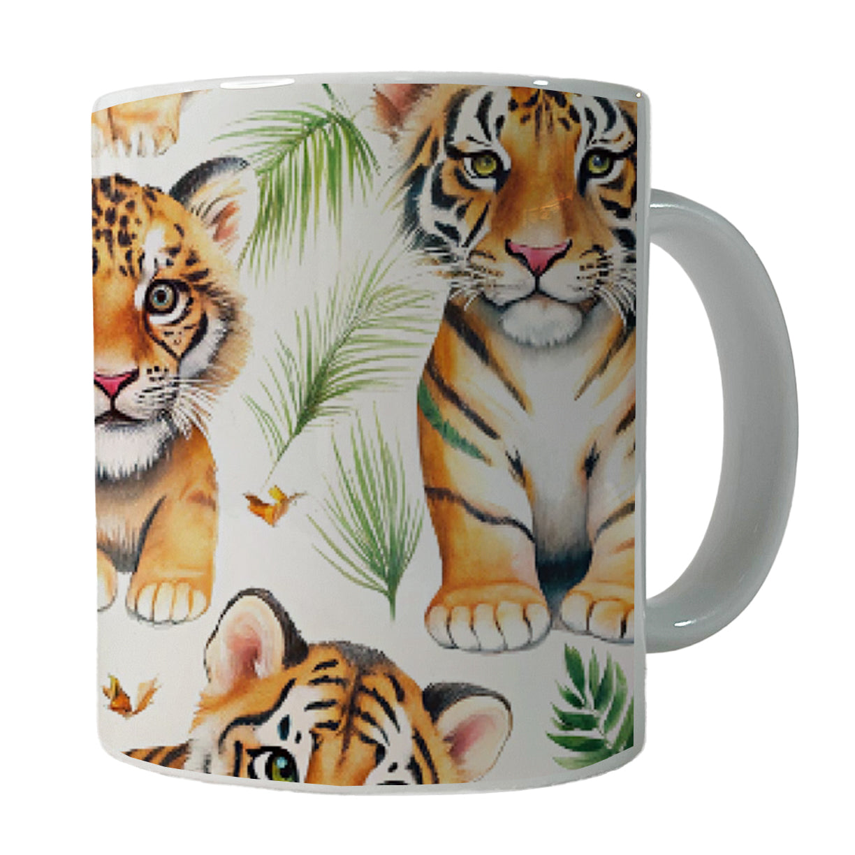 Lots Of Sweet Bengal Tigers Ceramic Tea Coffee Mug Cup - 11oz
