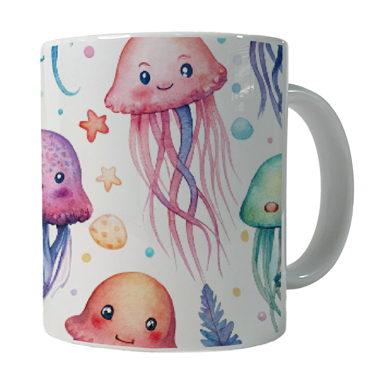 Lots Of Sweet Jellyfish Ceramic Tea Coffee Mug Cup - 11oz