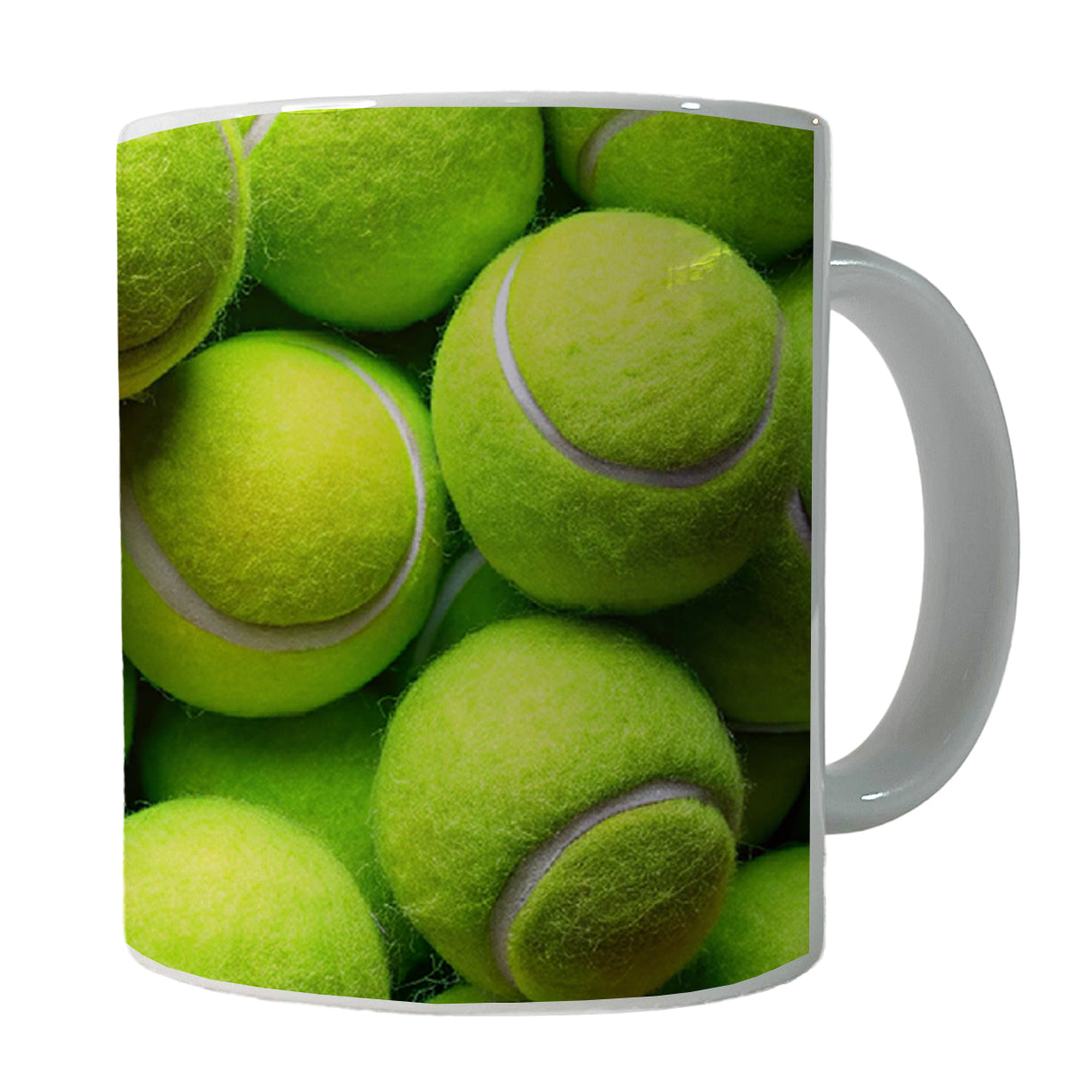 Lots Of Tennis Balls Ceramic Tea Coffee Mug Cup - 11oz