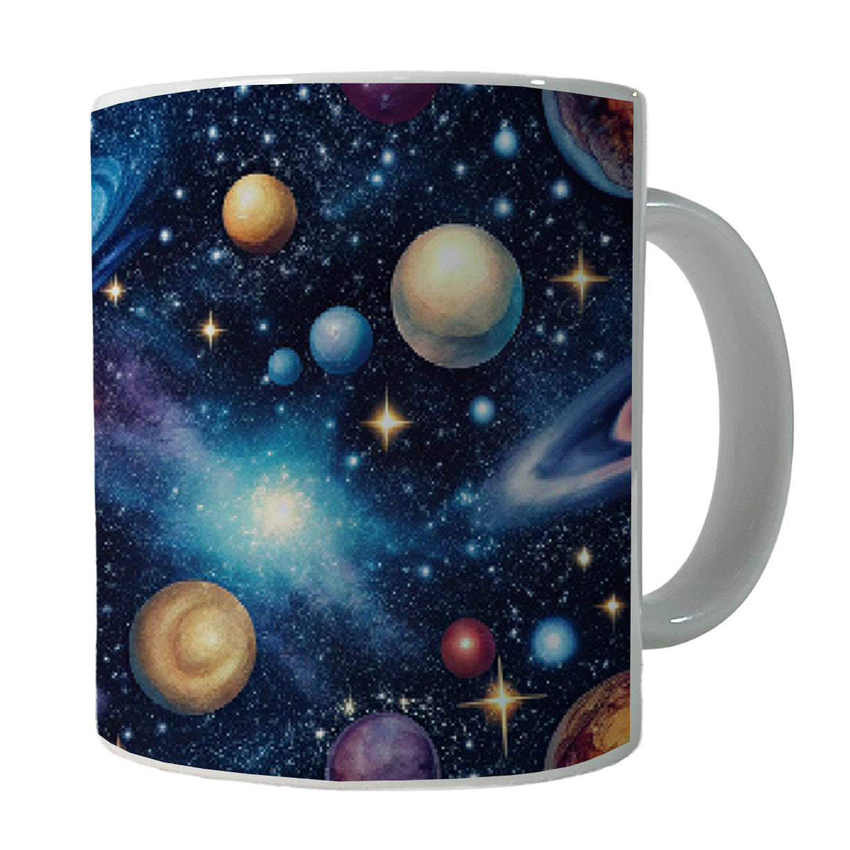 Galaxy Outer Space Astronomy Pattern Ceramic Tea Coffee Mug Cup - 11oz
