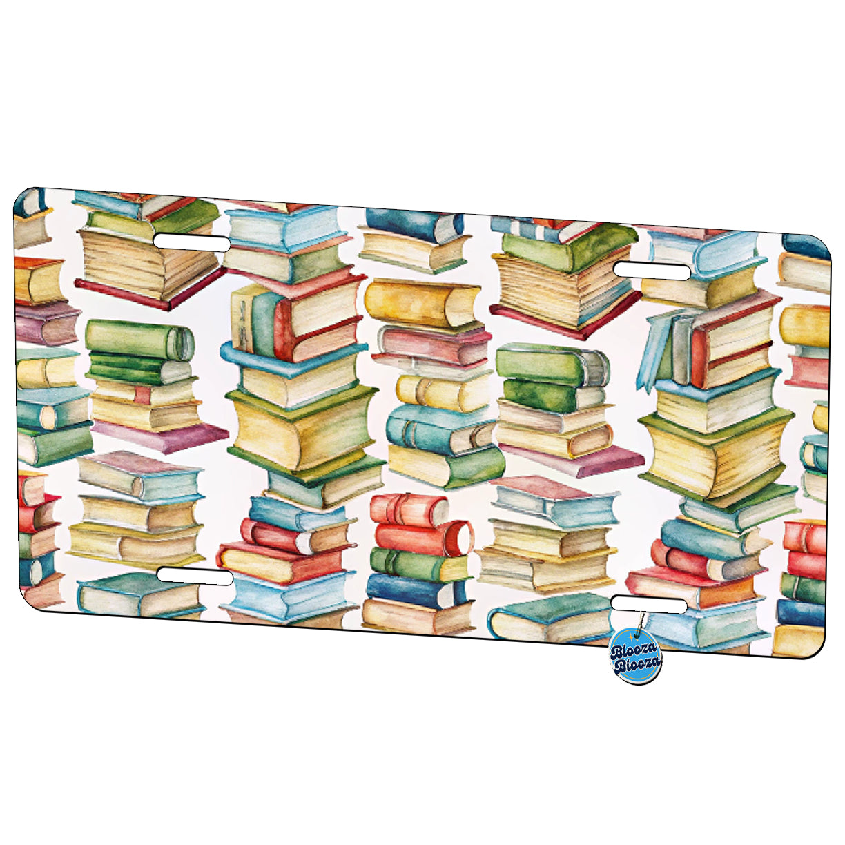 Lots Of Books Library Reading Reader Metal Vanity Novelty Tag License Plate for Trucks Cars SUVs