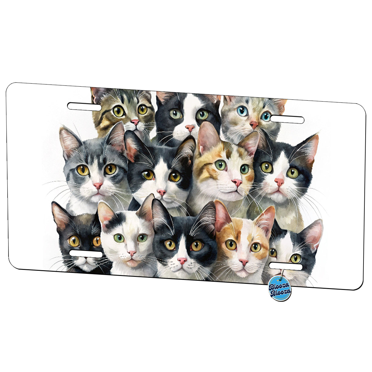 Bunch Of Sweet Cats Metal Vanity Novelty Tag License Plate for Trucks Cars SUVs