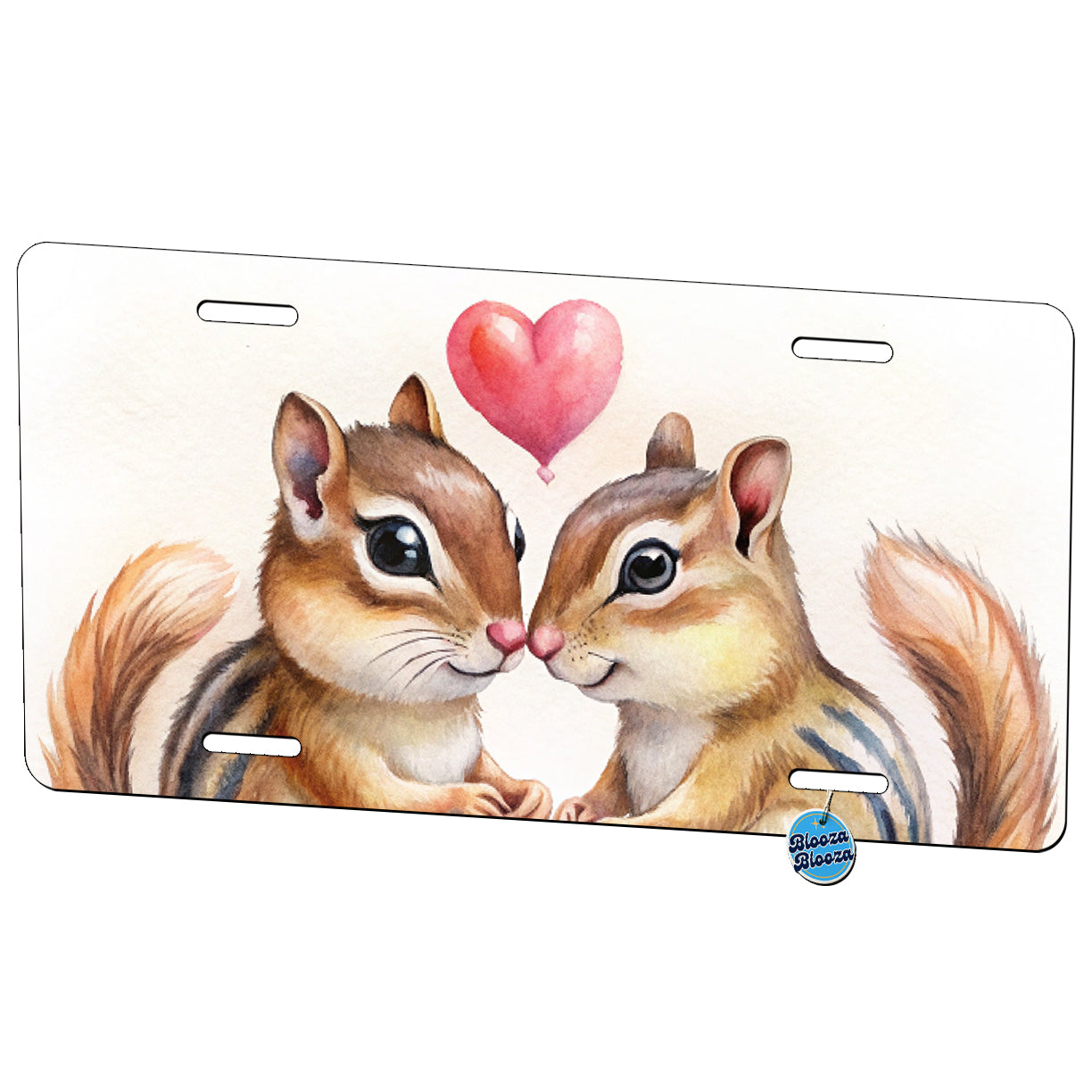 Chipmunks In Love Valentine's Day Metal Vanity Novelty Tag License Plate for Trucks Cars SUVs