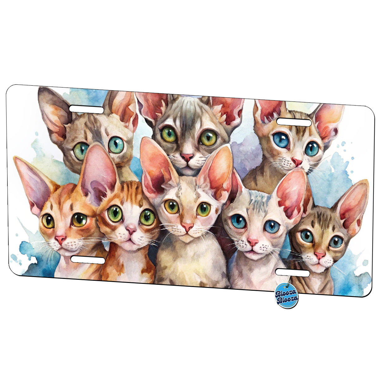 Sweet Devon Rex Cats Metal Vanity Novelty Tag License Plate for Trucks Cars SUVs