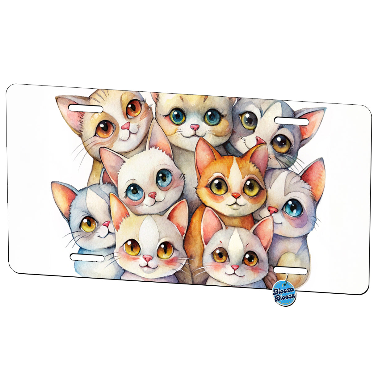 Sweet Khao Manee Cats Metal Vanity Novelty Tag License Plate for Trucks Cars SUVs